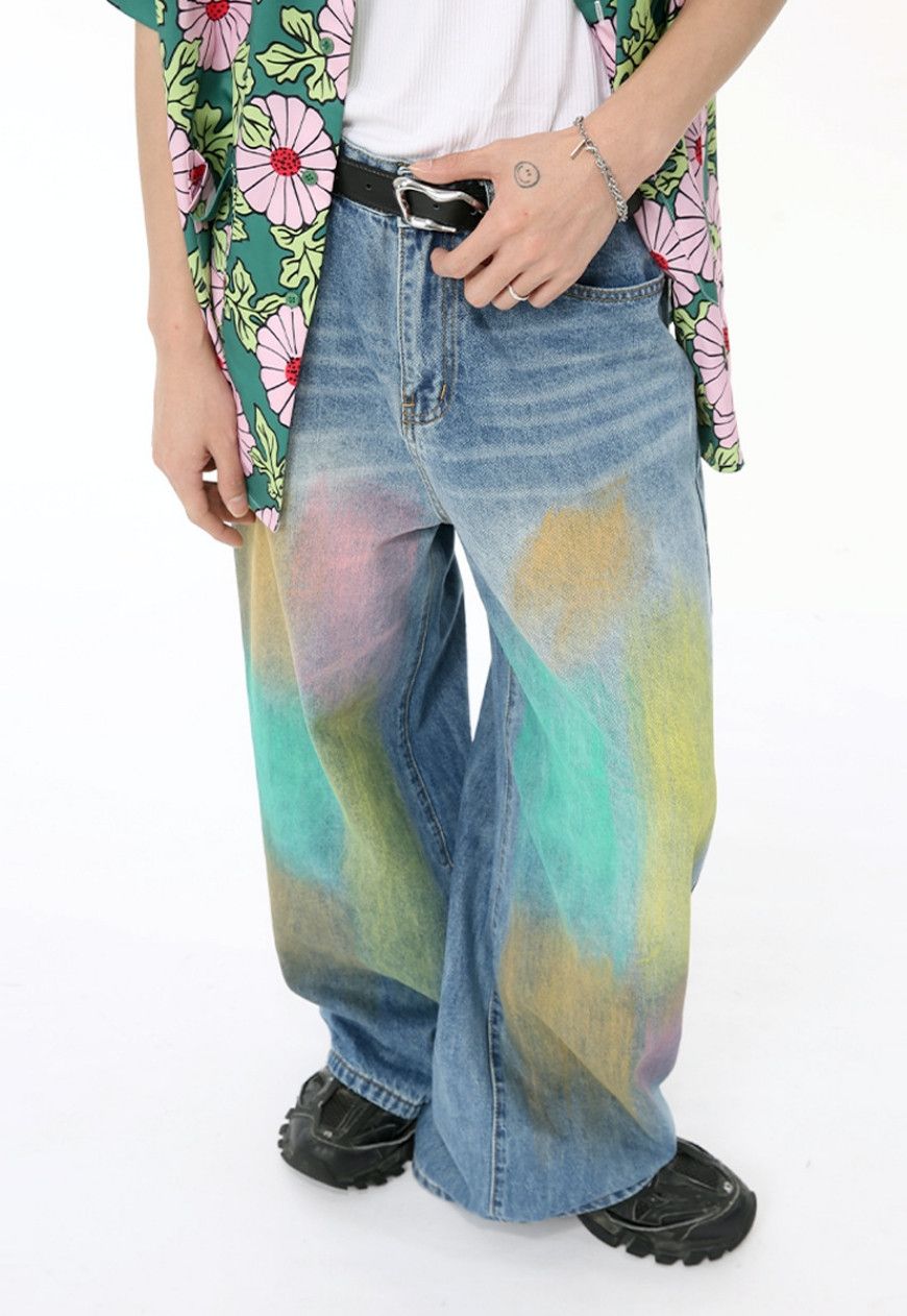Other Unisex colorful graffiti jeans Size US 30 / EU 46 - 3 Thumbnail