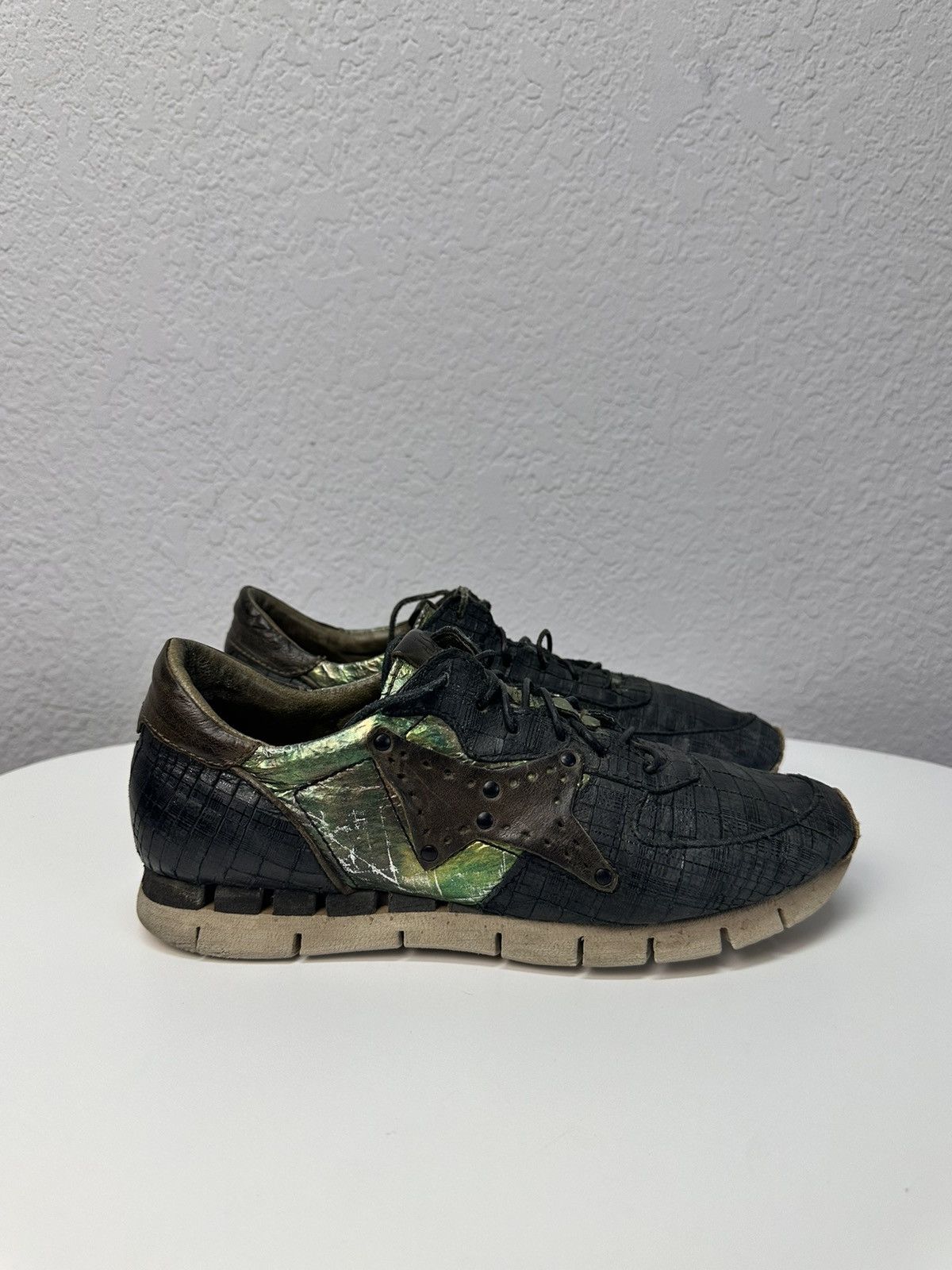 Vintage Leather Shoes AS 98 Western Avantgarde Italy Guidi