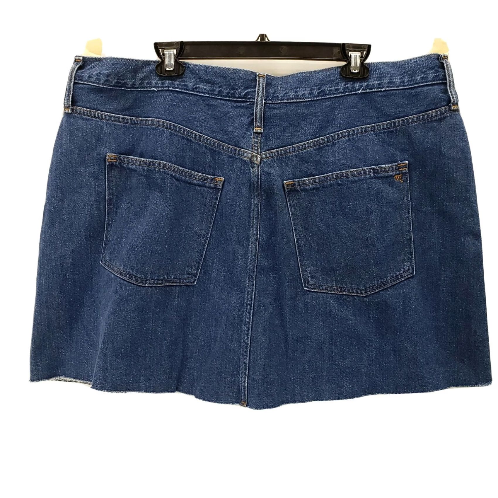 Madewell Madewell Denim Skirt A-Line Women's Blue 35" Regular Short Waist 21" Length 18" Buttoned Lined Vintage No - Casual Classic 100% Cotton SJ Size 24" / US 00 / IT 34 - 4 Thumbnail