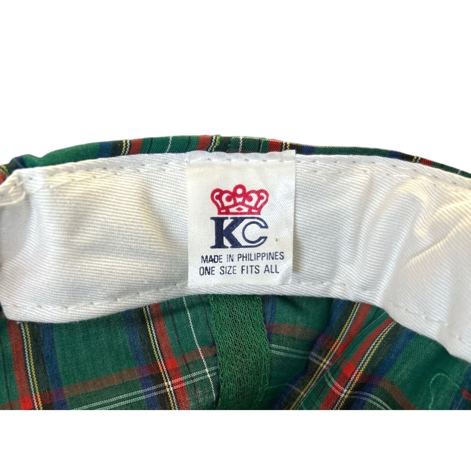 Vintage VINTAGE KC Hat One Size OSFA Green 90s Weed Snapback Plaid Tartan Green Red Bill Men Womens Boys Girls NWOT Deadstock Size ONE SIZE - 7 Thumbnail