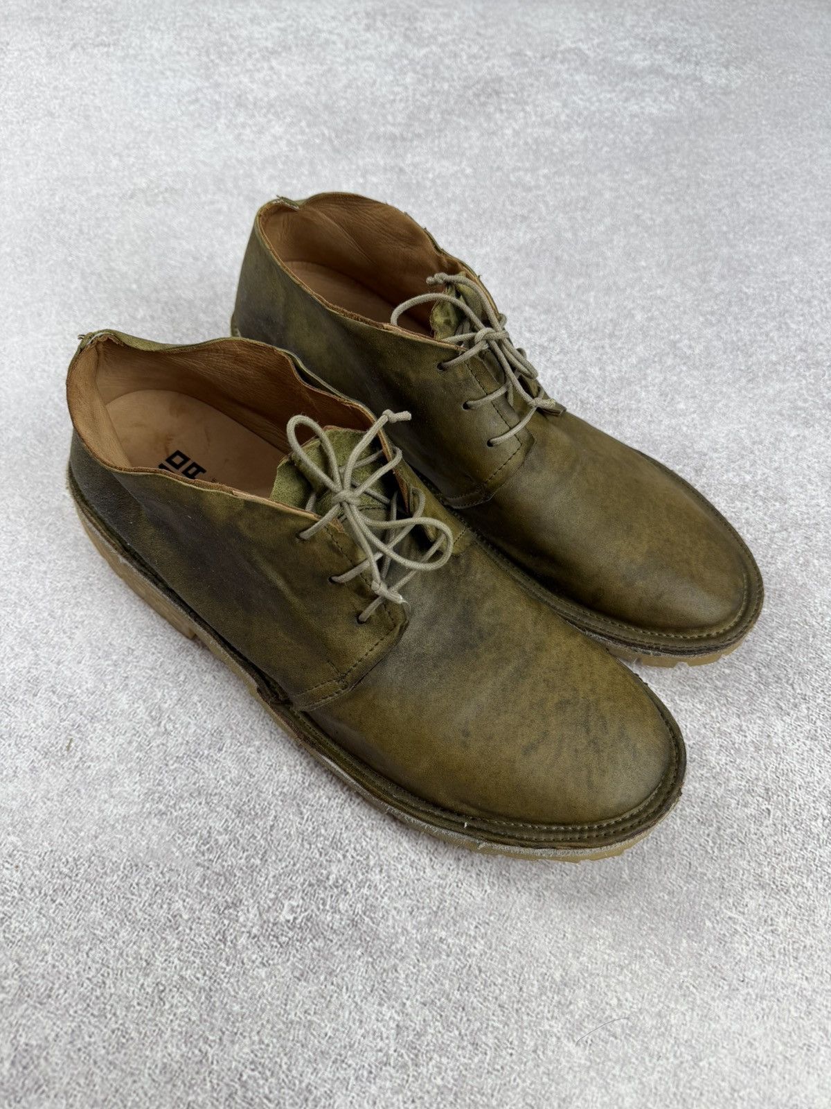 MoMA MoMA Genuine Rubber Leather Shoes Olive Green Size 44-45 Size US 11 / EU 44 - 5 Thumbnail