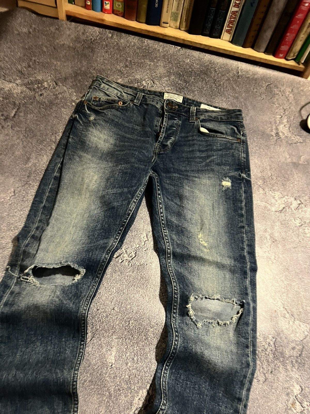 Japanese Brand Destroyed Washed Y2K Skinny Fit / Hysteric Glamour Style 90 Size US 32 / EU 48 - 2 Thumbnail