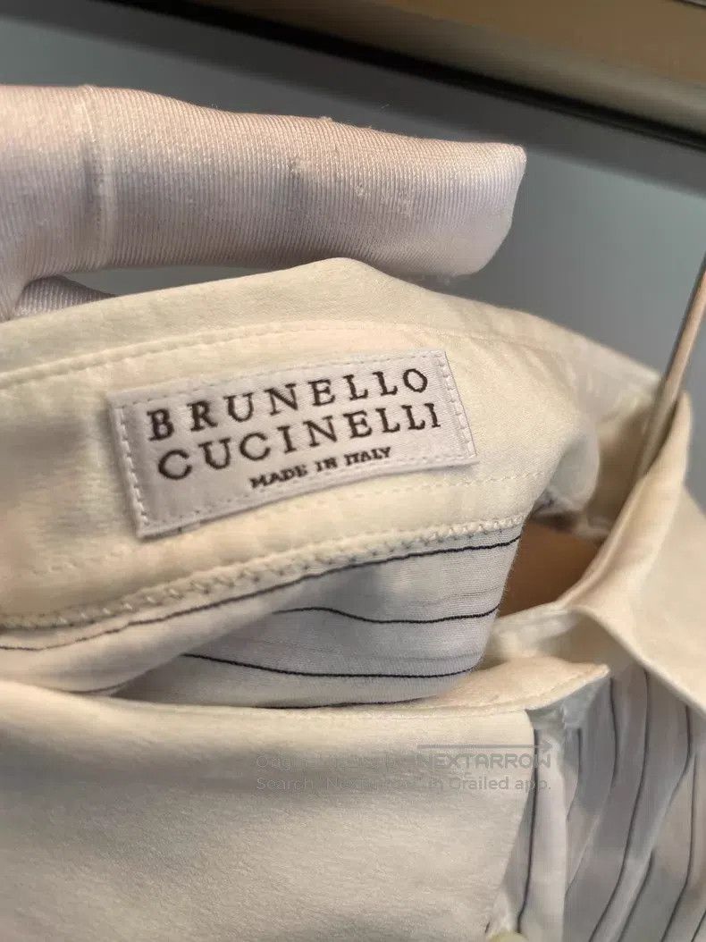 Brunello Cucinelli Brunello Cucinelli White striped shirt Size XS / US 0-2 / IT 36-38 - 2 Thumbnail