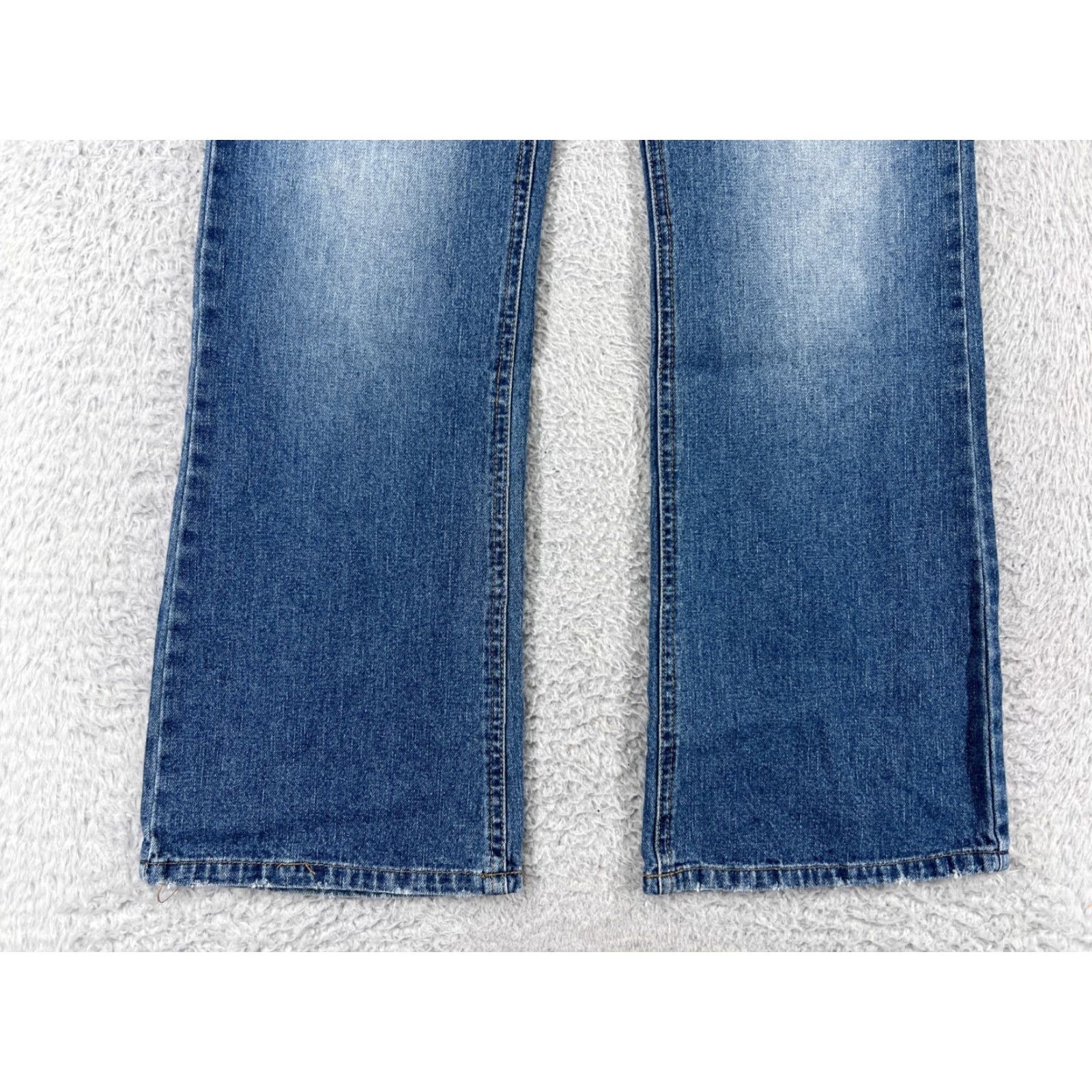 Express Express Jeans Womens 6 Blue Denim Flared Low Rise 5-Pocket Cotton Blend Stretch Jeans Size 28" / US 6 / IT 42 - 2 Thumbnail