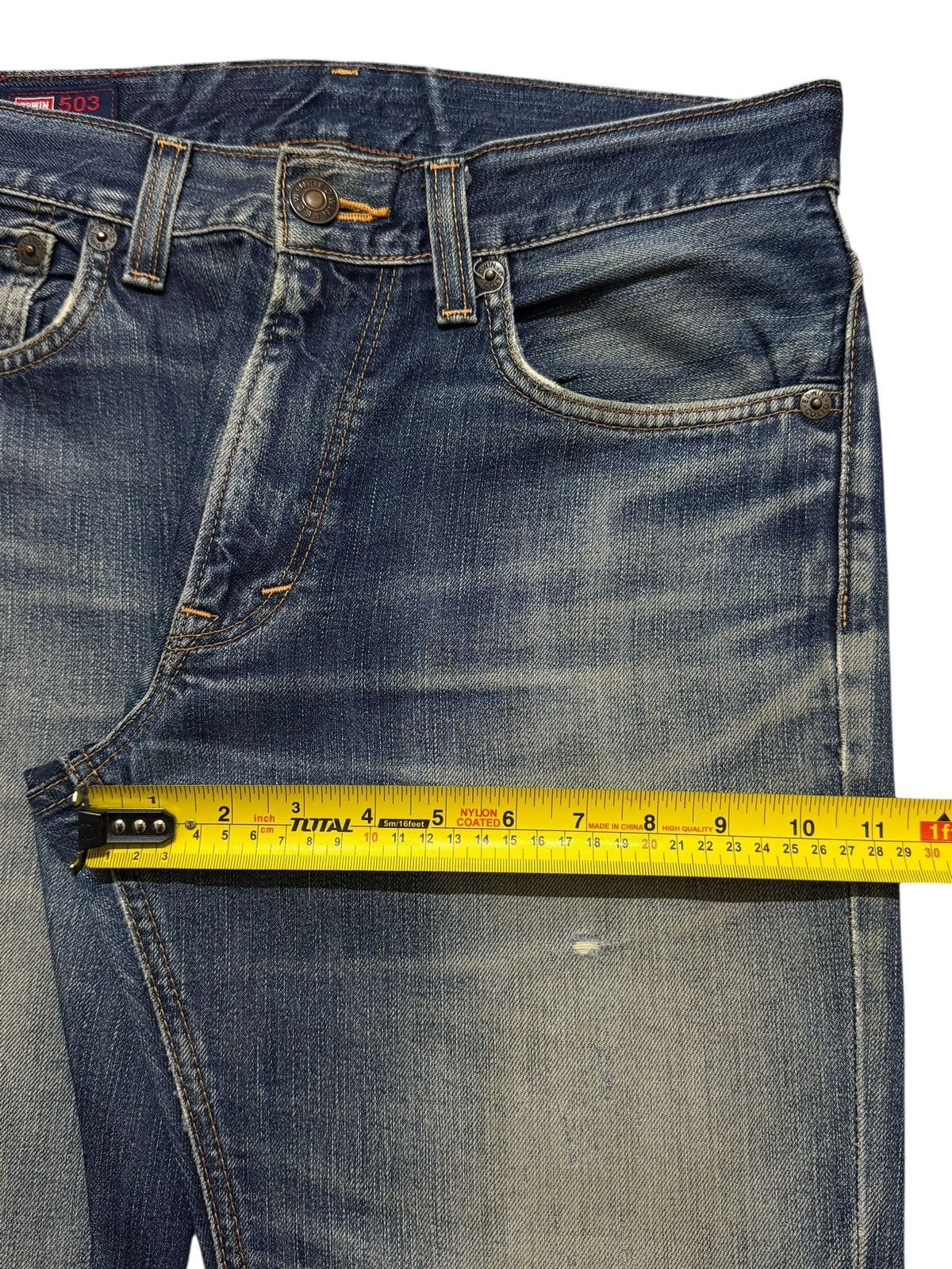 Edwin Vintage 90s Edwin Japan 503 Faded Wash Distressed Straight Size US 32 / EU 48 - 14 Thumbnail