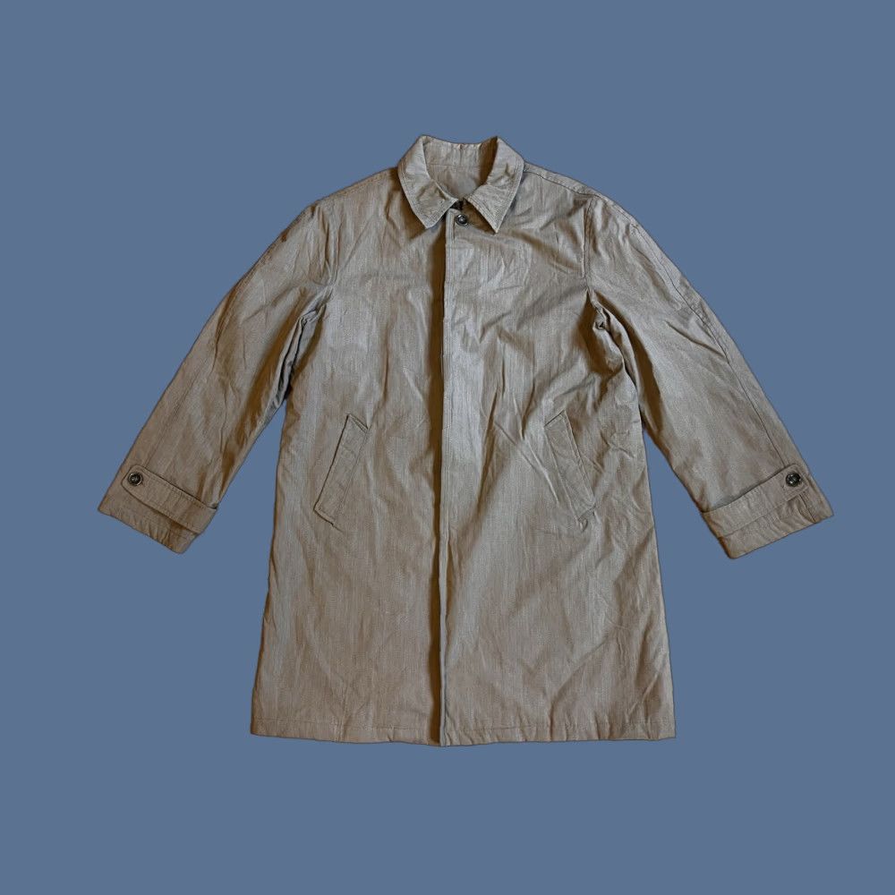 Les Copains Les Copains Trench Coat Men 50 Beige Hidden Placket Mid Length Coat, Quilted Lined, Italy, Designer, Classic, 20th? 50 Size US M / EU 48-50 / 2 - 1 Thumbnail