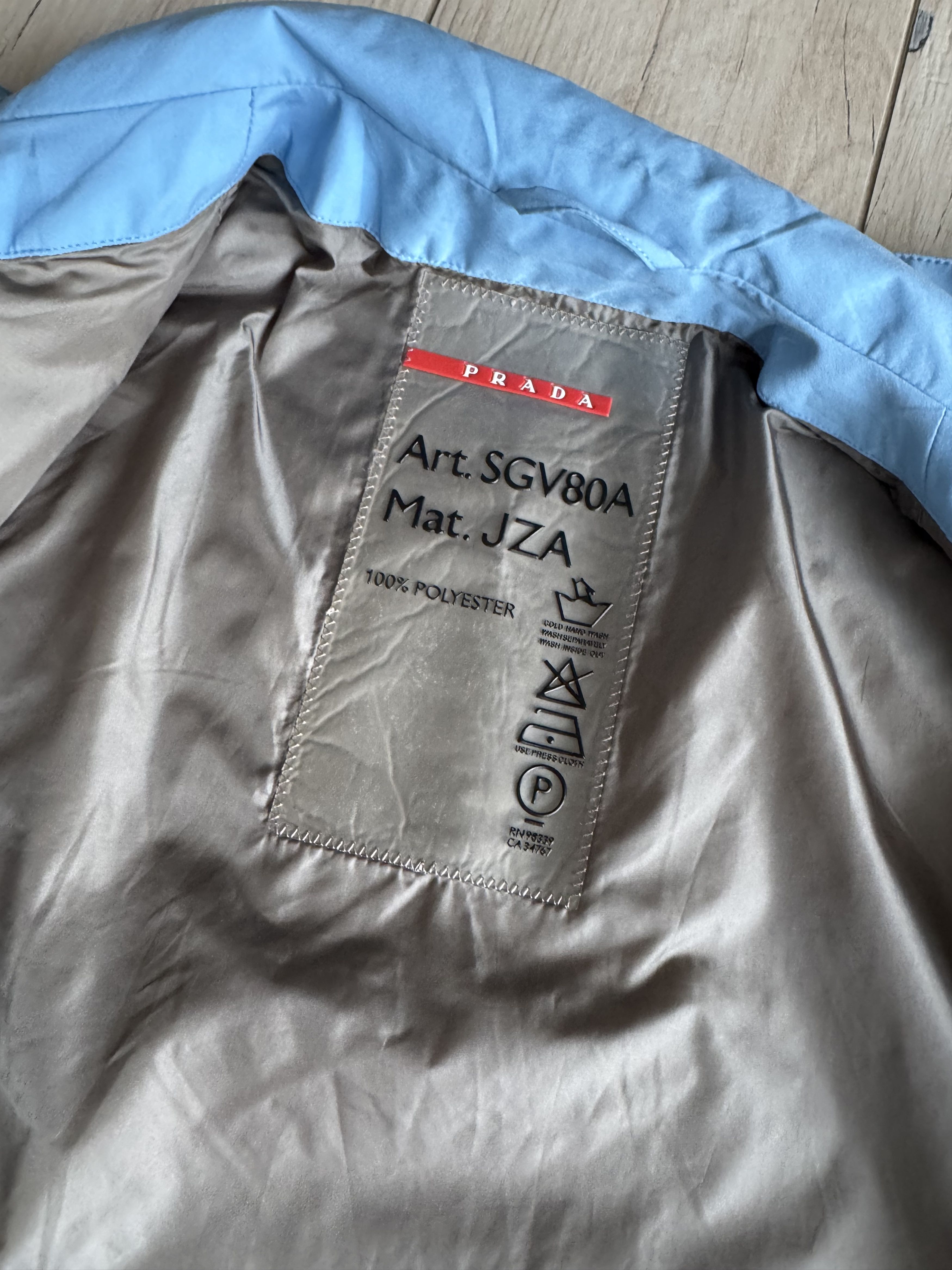 Prada Prada GoreTex Baby Blue Light Jacket Size US S / EU 44-46 / 1 - 9 Thumbnail