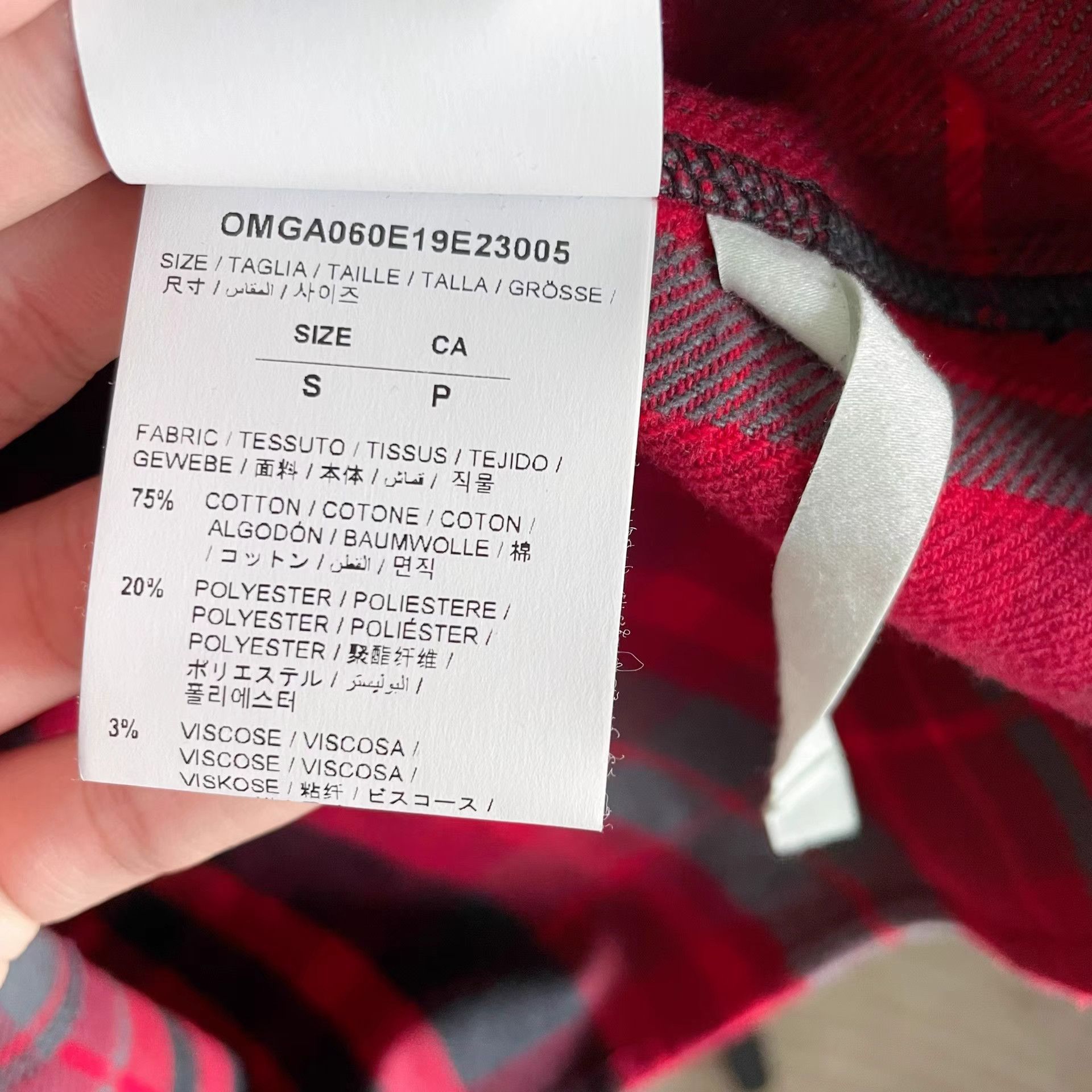 Off-White Off-White Women’s Flannel Red Plaid Shirt Size S / US 4 / IT 40 - 3 Thumbnail