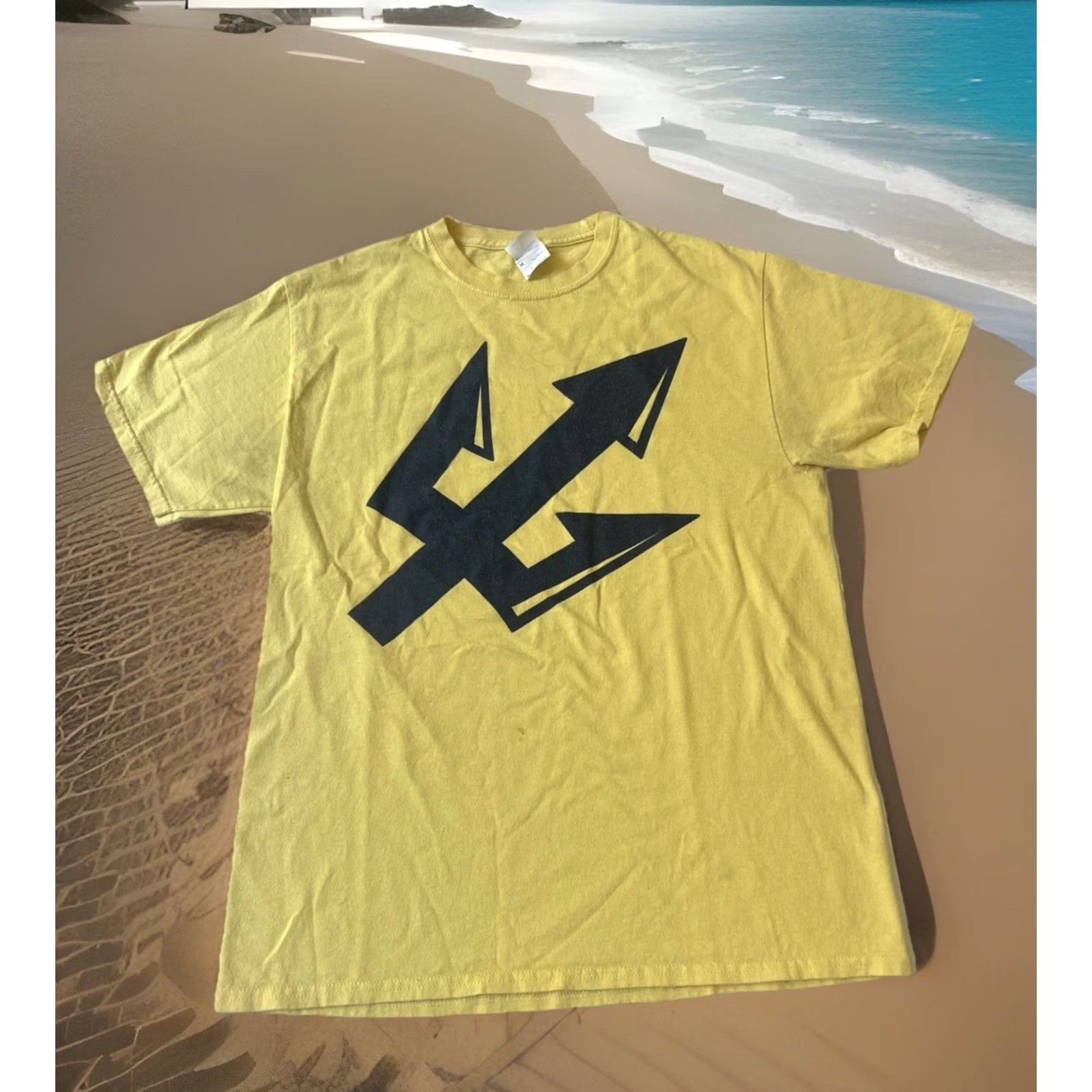Port & Company VINTAGE UCSD Tritons Logo Shirt Adult Medium Yellow UC San Diego Ride The Wave 90s Surfing Ocean Lovers Mens Size US M / EU 48-50 / 2 - 3 Thumbnail