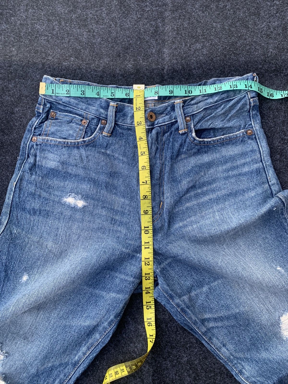 Edwin Distressed Edwin 505 selvedge oren. Size US 28 / EU 44 - 9 Thumbnail