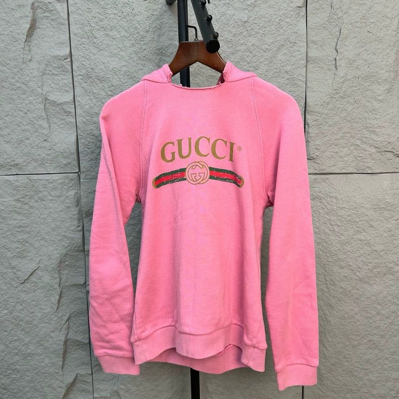 Gucci Gucci Pink Hooded Sweatshirt - dmc Size US L / EU 52-54 / 3 - 1 Thumbnail