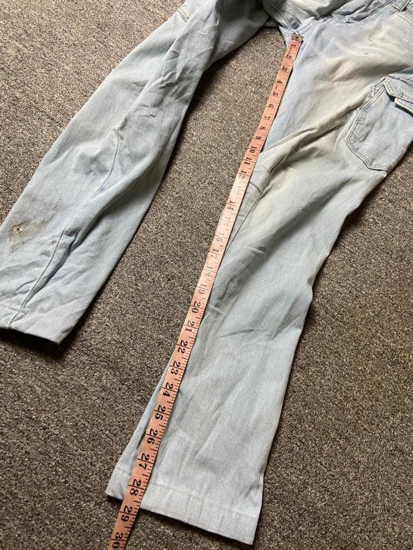 Japanese Brand Evenriver Brand Cargo Jeans with Asymmetrical Seam (175) Size US 32 / EU 48 - 6 Thumbnail