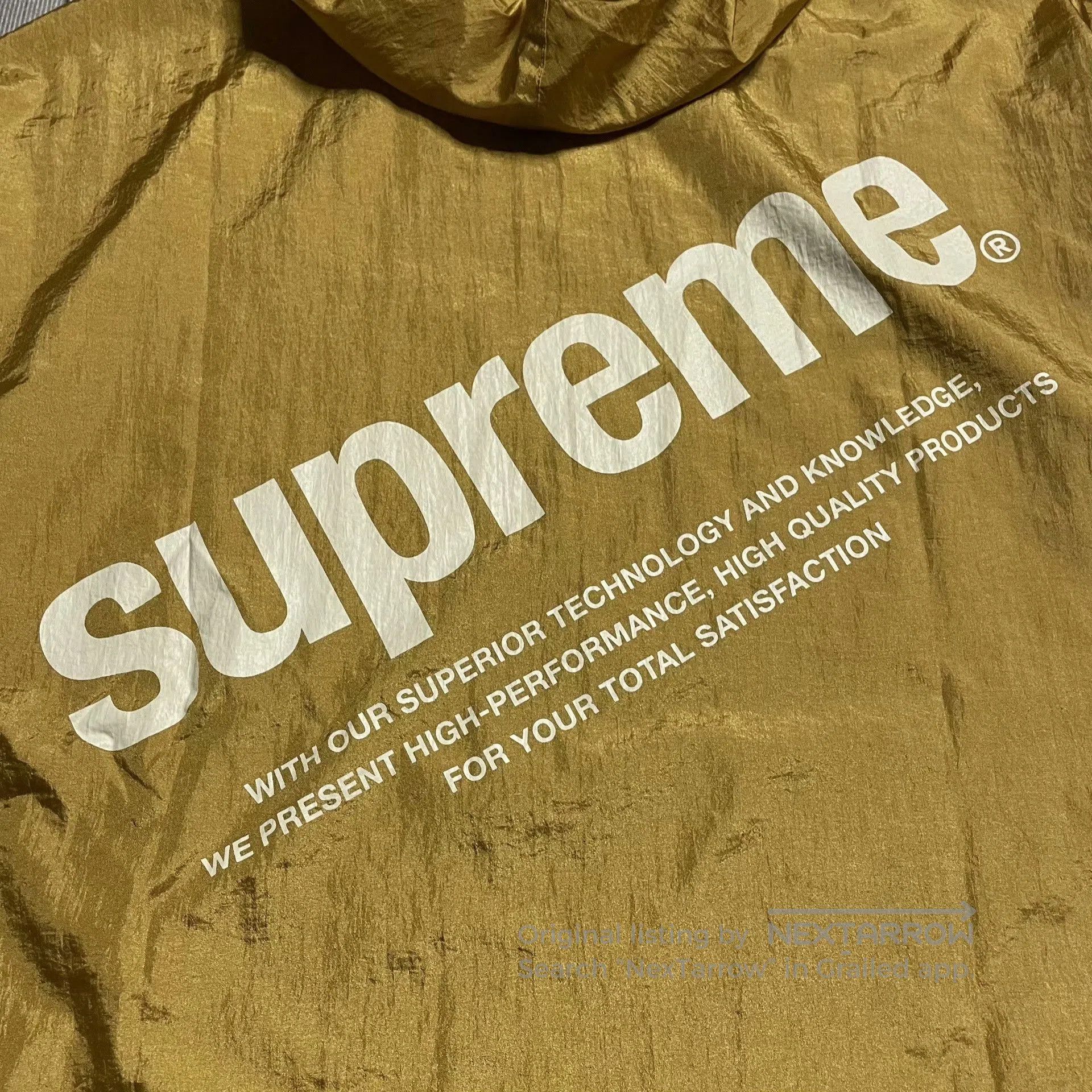 Supreme Supreme Nylon Packable Poncho Gold. Size US M / EU 48-50 / 2 - 5 Thumbnail