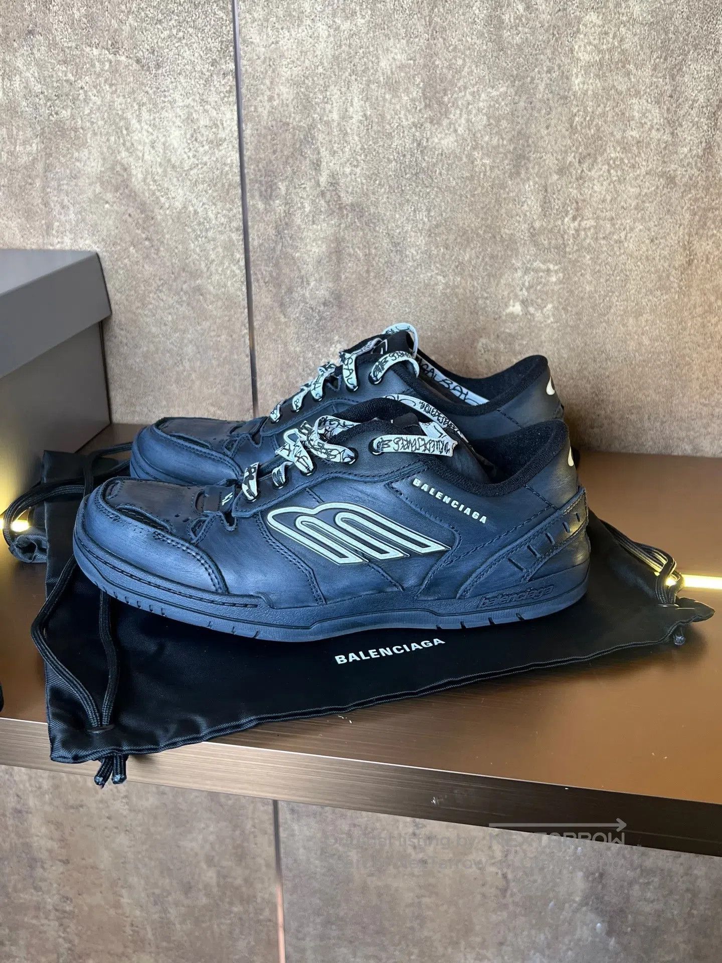 Balenciaga Balenciaga Black Hamptons Sneakers| Size US 9 / EU 42 - 6 Thumbnail