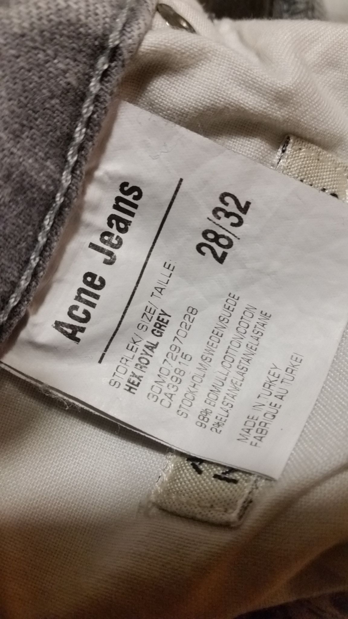 Acne Studios × Naked & Famous × Vintage 💥Acne Hex Gray slim skinny W28 L32 28/32 vintage stretch 29 Size US 28 / EU 44 - 9 Thumbnail
