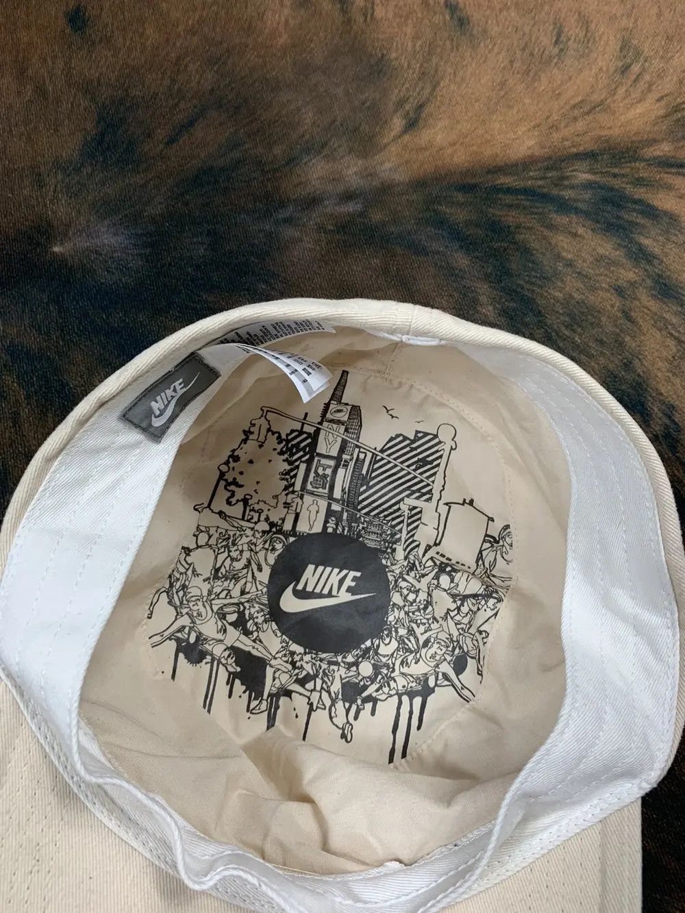 Nike × Vintage Vintage 00s Nike Beige Hat Cap S/M Hype Streetwear Rare Size ONE SIZE - 6 Thumbnail
