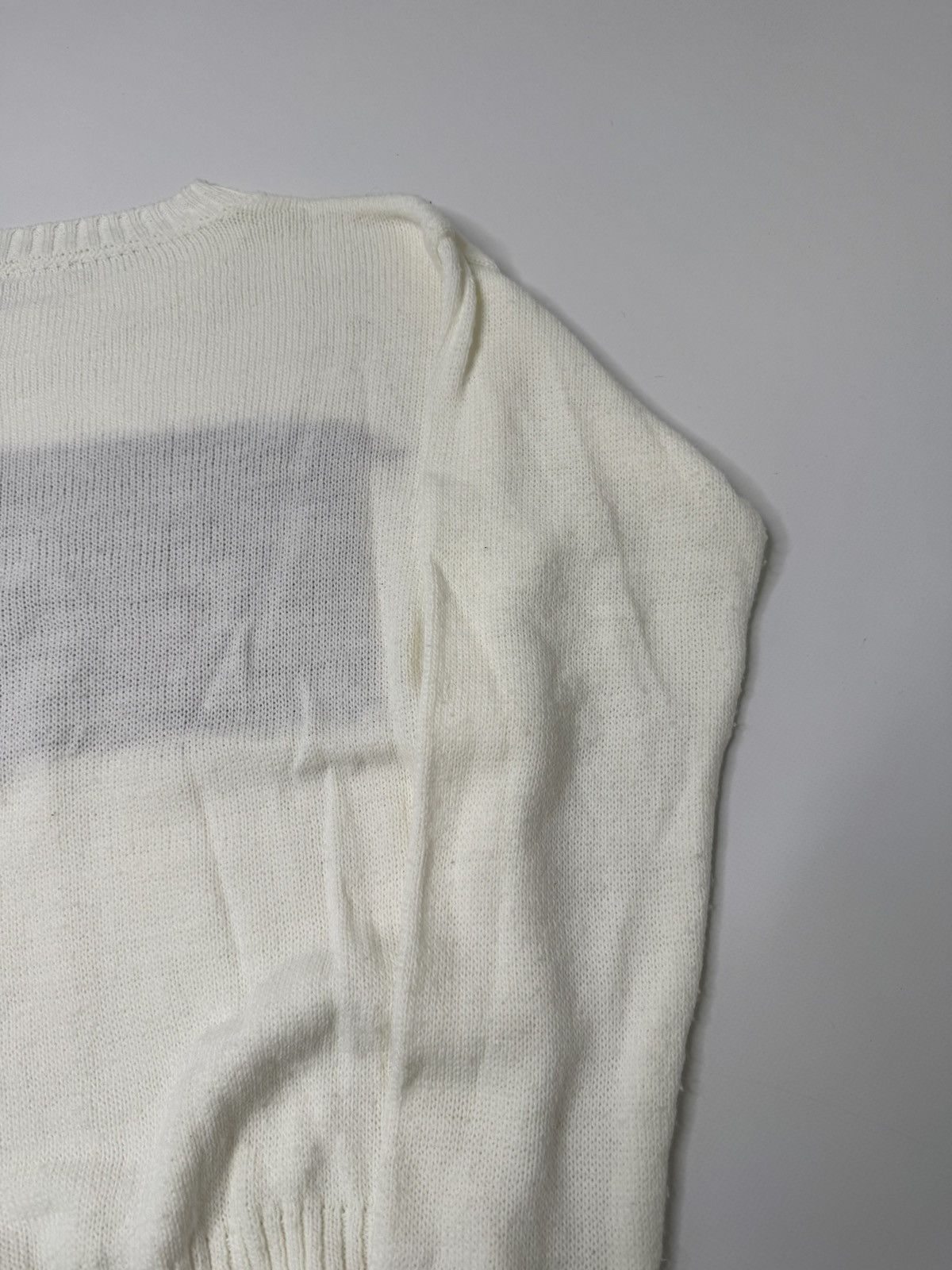 Vintage Vintage beige avant garde UK British flag sweater knit y2k Size US S / EU 44-46 / 1 - 8 Thumbnail
