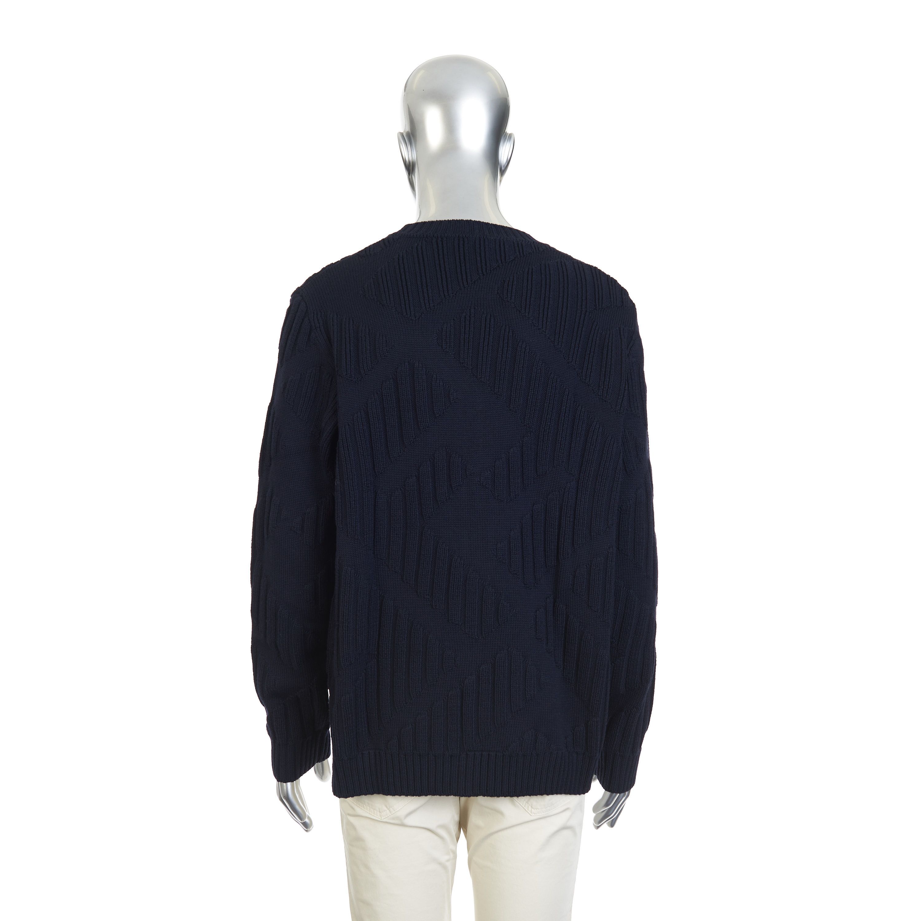 Fendi Sweater In Fleece Wool With All Over Jacquard Fendi Motif Size US XL / EU 56 / 4 - 6 Thumbnail