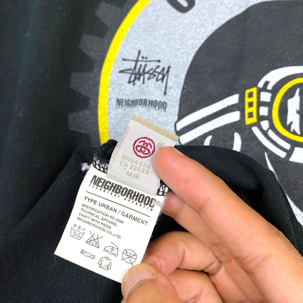 Neighborhood × Stussy NEIGHBORHOOD x STUSSY Conspiracy Graphic Tee Size US M / EU 48-50 / 2 - 9 Thumbnail