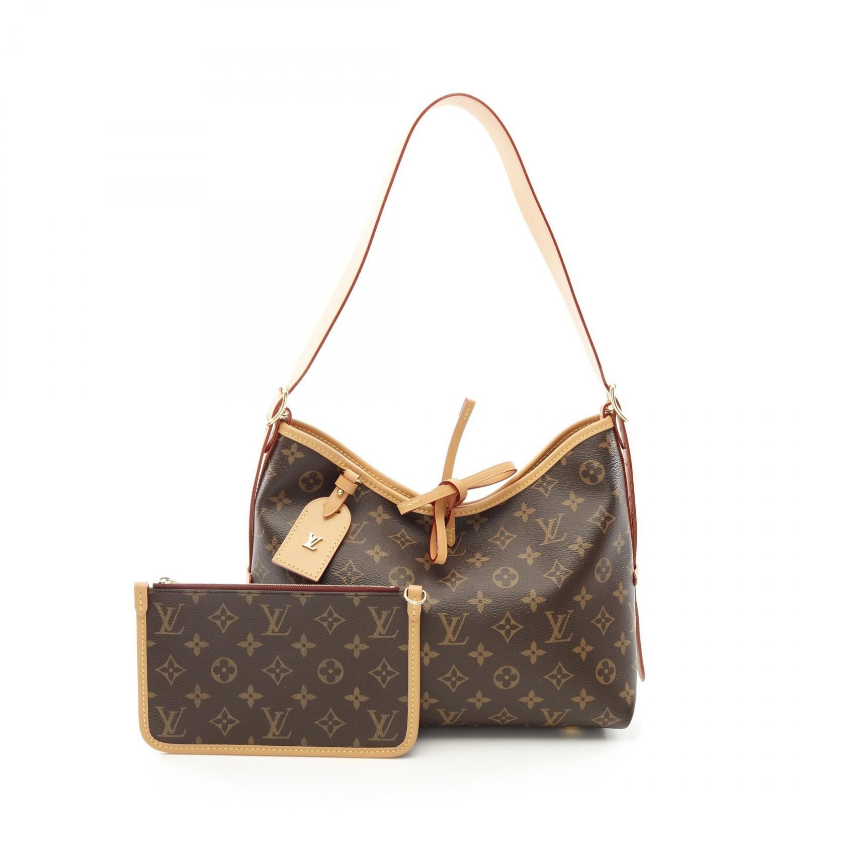 Louis Vuitton Louis Vuitton Carryall Nm Pm Monogram Shoulder Bag Leather Brown Size ONE SIZE - 1 Thumbnail