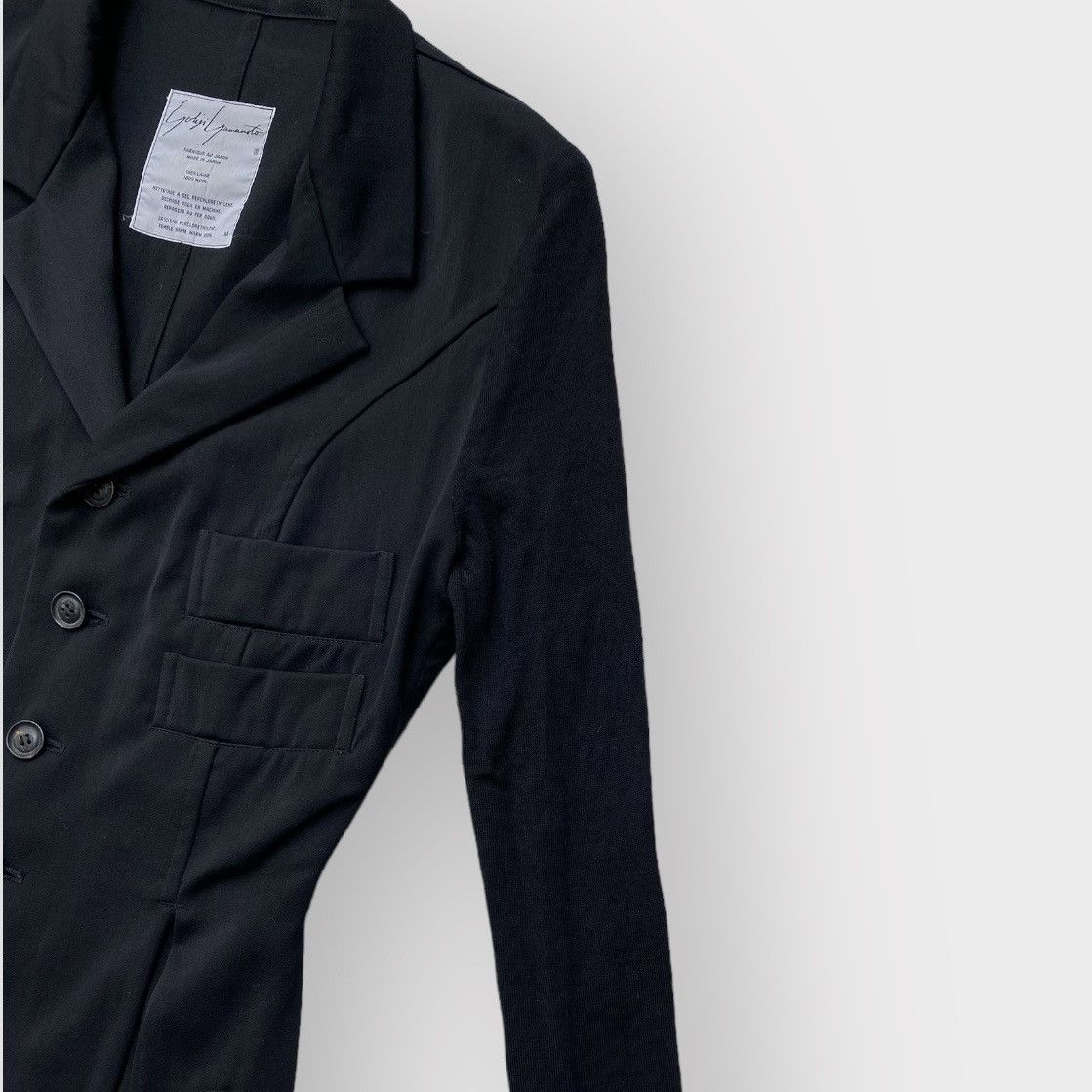 Vintage × Yohji Yamamoto Vintage 80’s Yohji Yamamoto “Carwash” Blazer Size M / US 6-8 / IT 42-44 - 3 Thumbnail
