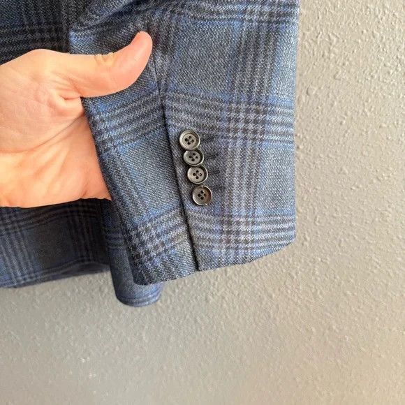Isaia ISAIA 100% Wool Plaid Sports Coat Size 44 R Size 44R - 7 Thumbnail