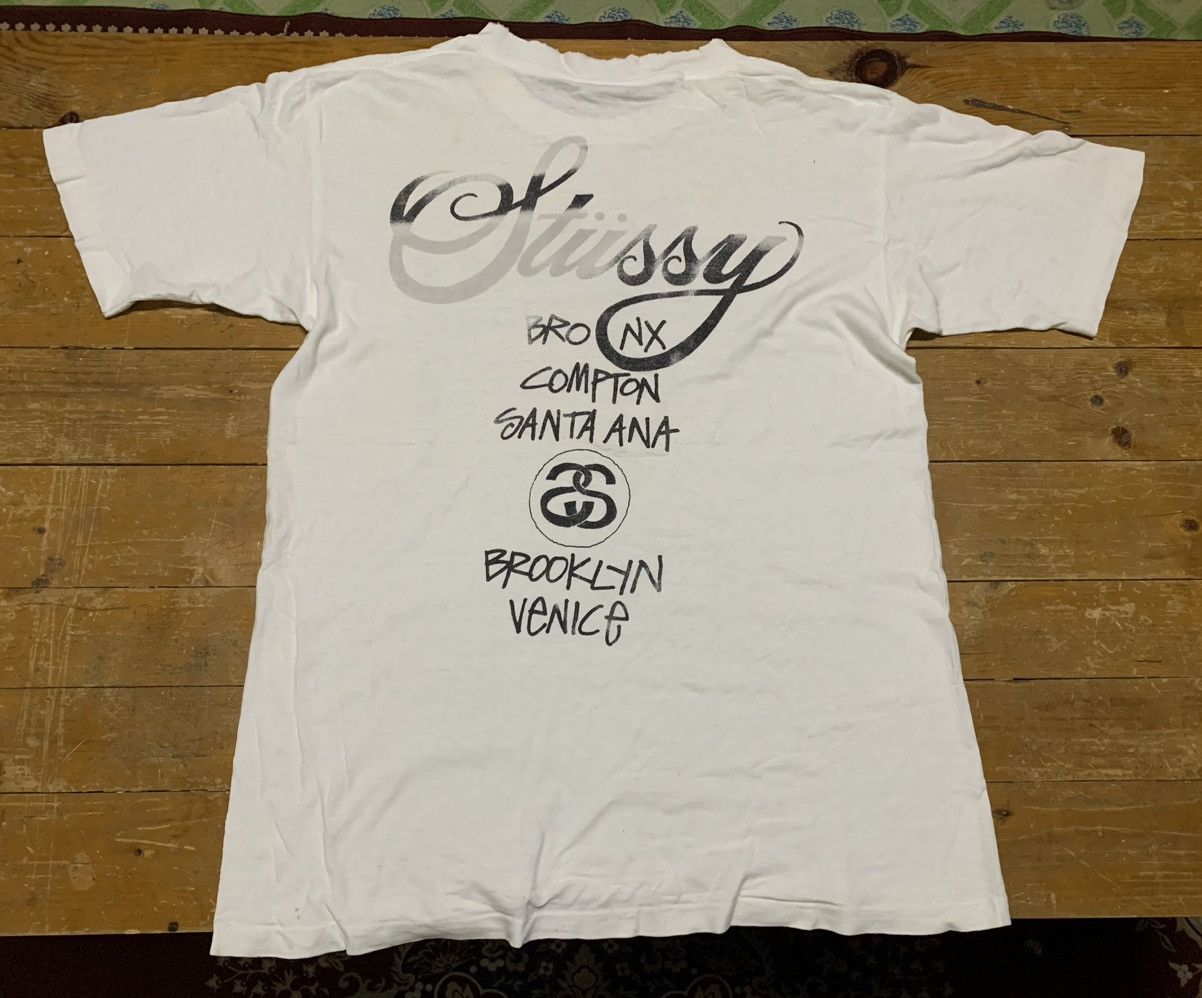 Stussy Vintage 90s Stussy World City Tour Printed Tee Size US M / EU 48-50 / 2 - 2 Thumbnail