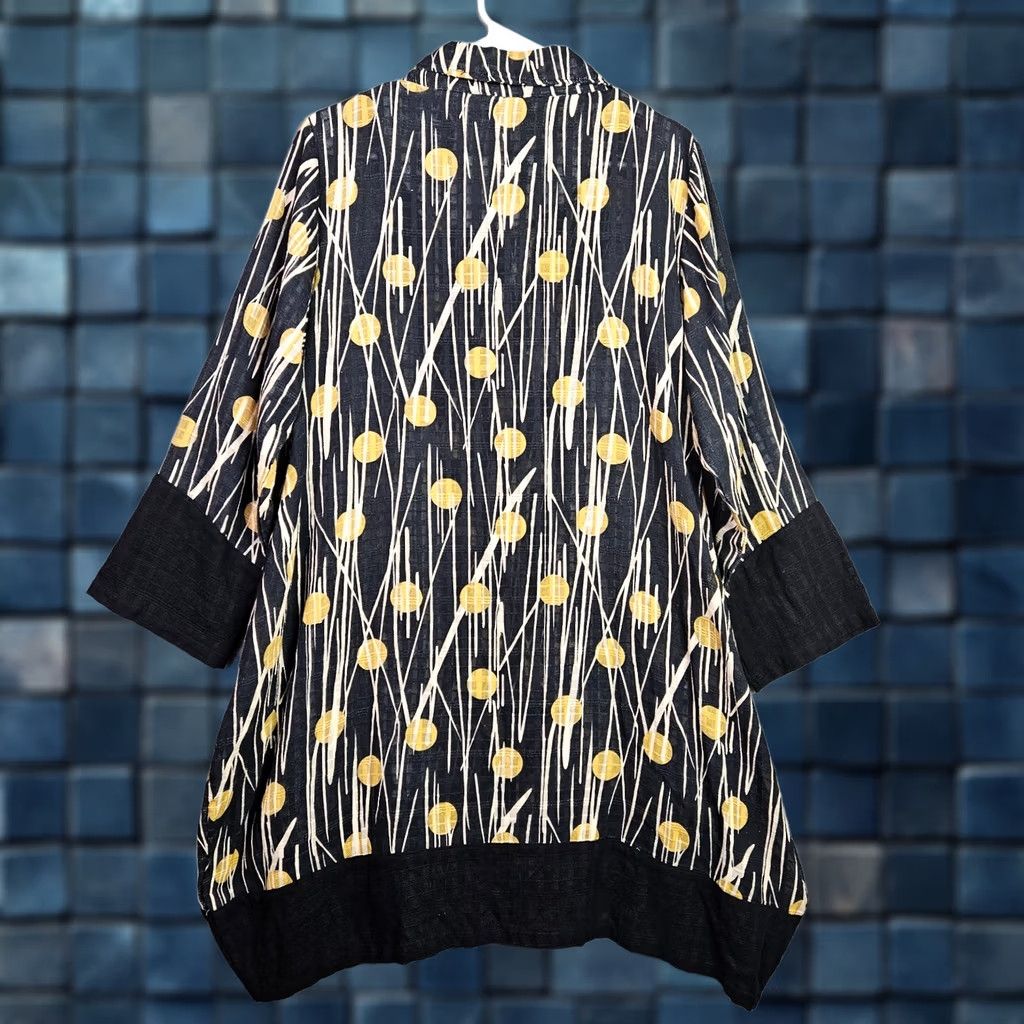 Vintage Cupcake Lagenlook Women's Abstract Printed Dress Sz L Size L / US 10 / IT 46 - 1 Thumbnail