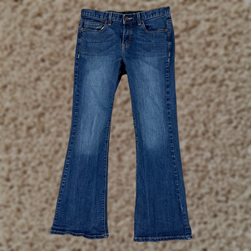 Calvin Klein Calvin Klein Jeans Women 6 Blue Denim Flared Medium Wash 28 Inseam 5-Pocket Distressed Zip Rise Cotton Blend Modern Classic Womens Size 28" / US 6 / IT 42 - 1 Thumbnail