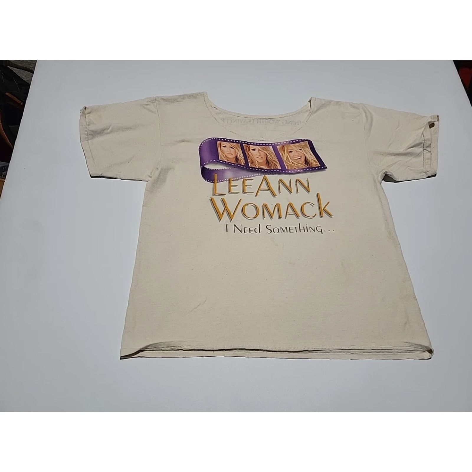Vintage VINTAGE Leeann Womack T-Shirt Concert 2XL Plus Creme 2000s Something Worth Leaving Behind Womens Size XXL / US 16-18 / IT 52-54 - 5 Thumbnail
