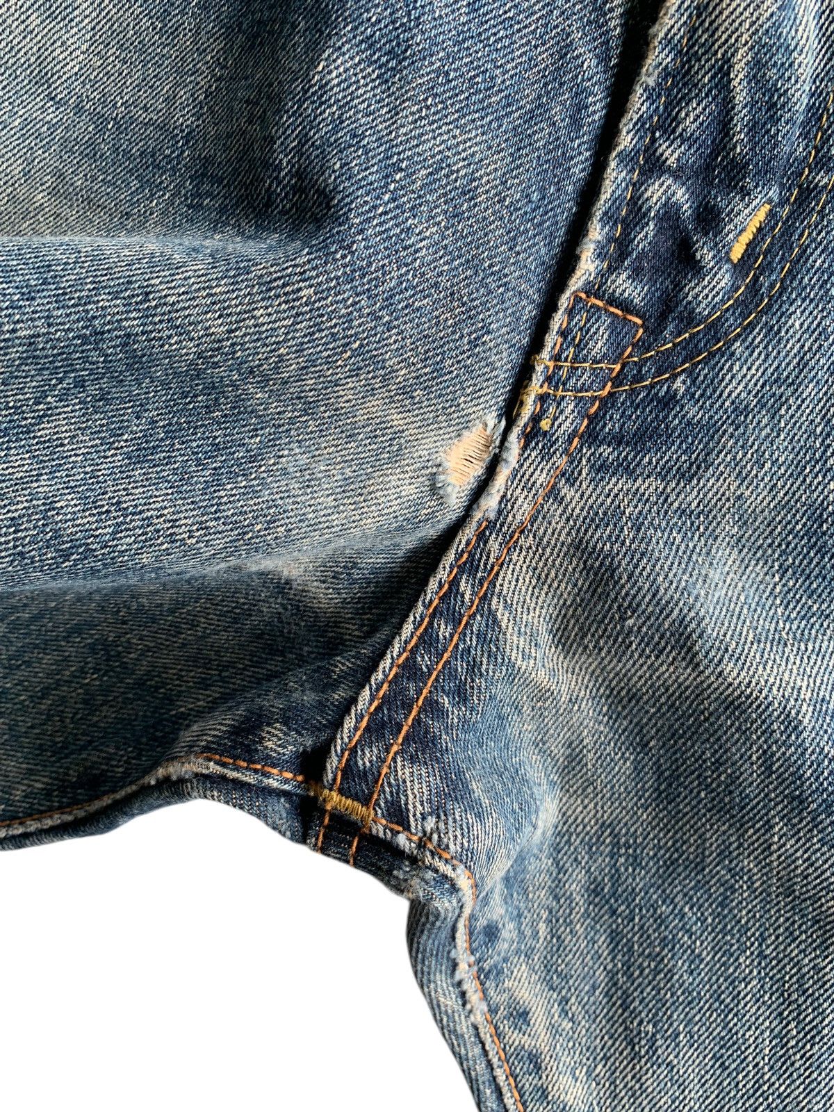 Japanese Brand × Kapital × Vintage Vintage Edwin 505X Redline Selvedge Distressed Denim☠️ Size US 31 - 17 Thumbnail