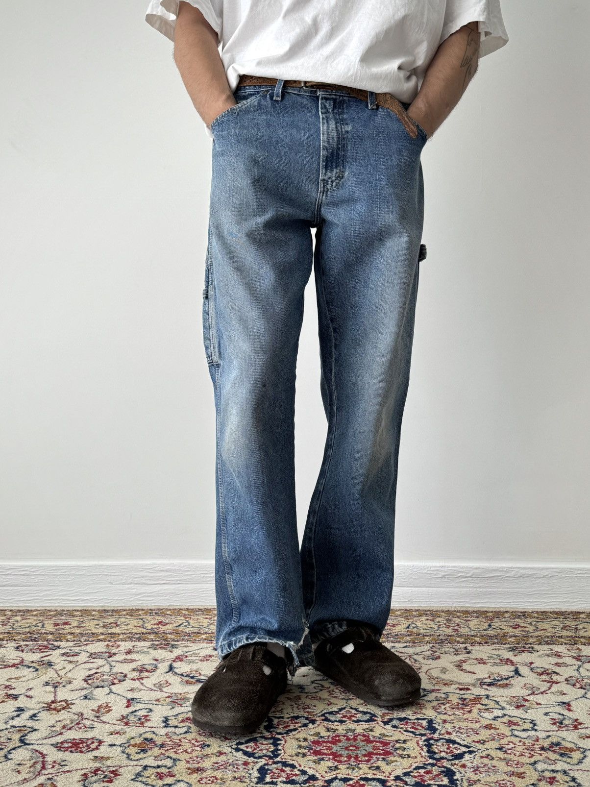 Dickies Vintage 00s Dickies Work Faded Carpenter Jeans Pants Size US 32 / EU 48 - 2 Thumbnail