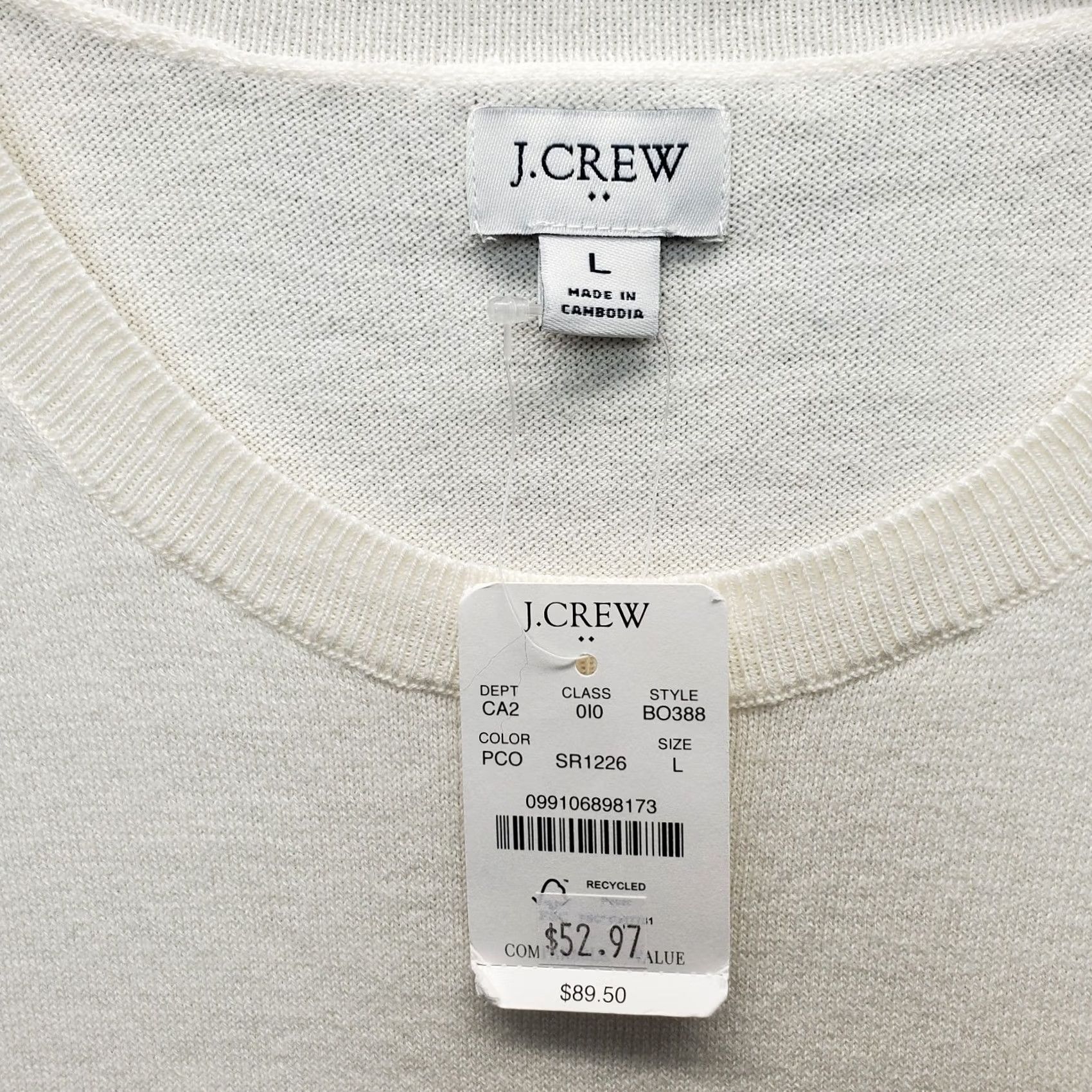 J.Crew J.CREW Sweater Womens Size L Multicolor Floral Crew Neck Pullover, Casual Knit Long Sleeve, Regular Fit, Fall Winter, NWT, Polyester, Floral Pattern Size L / US 10 / IT 46 - 5 Thumbnail