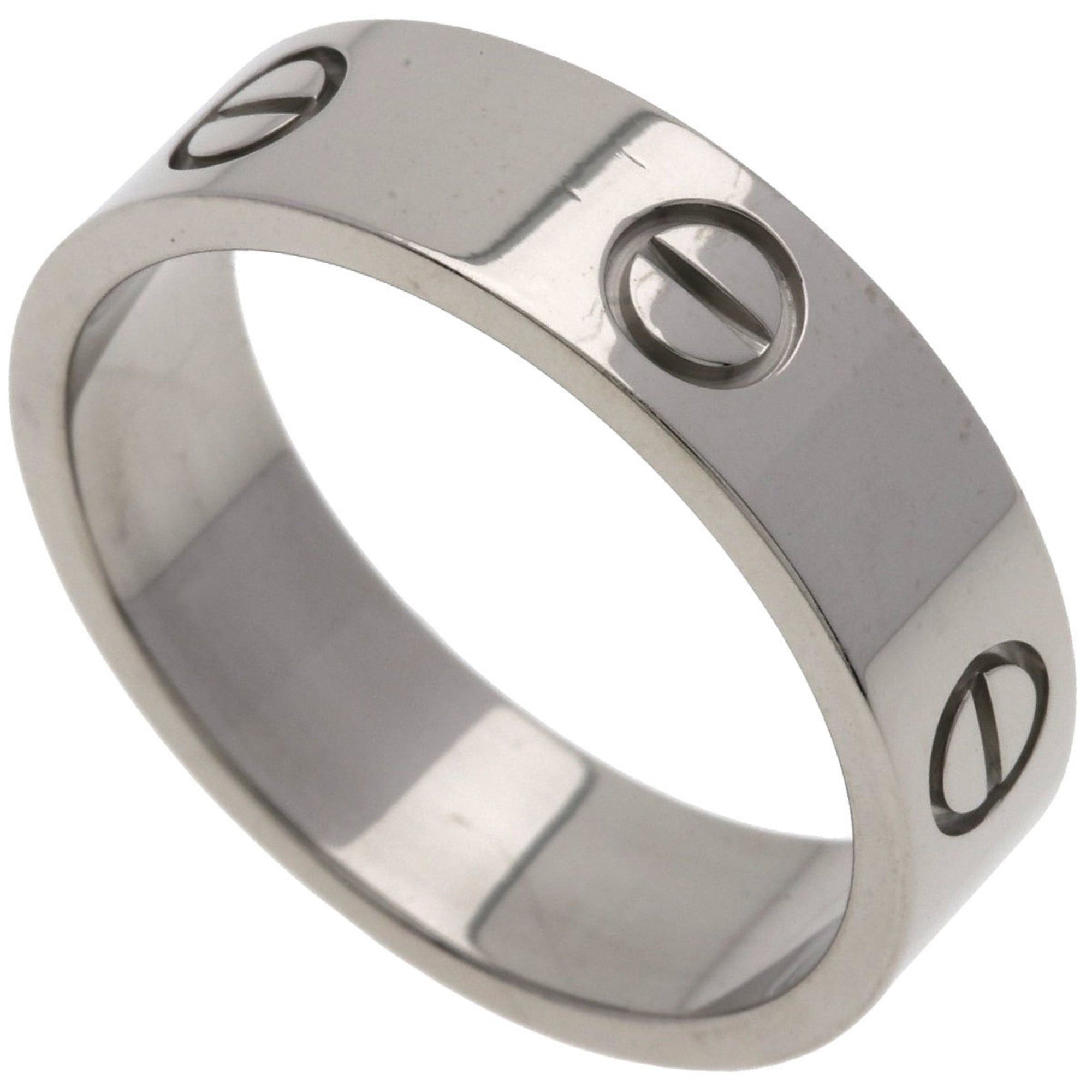 Cartier Cartier Love Ring #61, 18K White Gold, Men's Ring, CARTIER Size ONE SIZE - 1 Thumbnail
