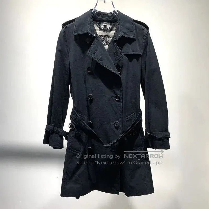Burberry Burberry Black Cotton Women's Trench Coat. Size XL / US 12-14 / IT 48-50 - 1 Thumbnail