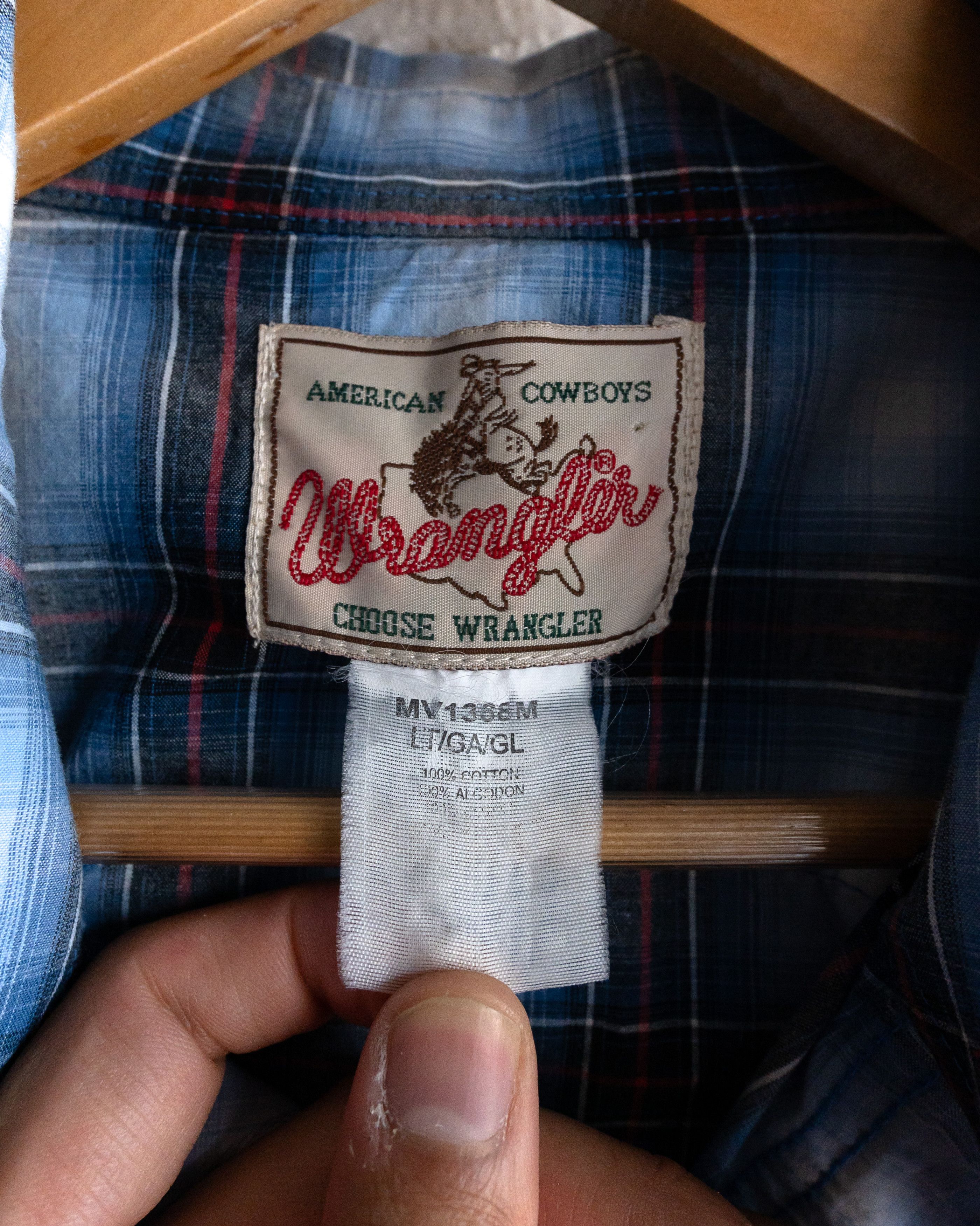 Wrangler Vintage Wrangler Western Shirt Shadow Plaid Men's L Tall Size US L / EU 52-54 / 3 - 4 Thumbnail