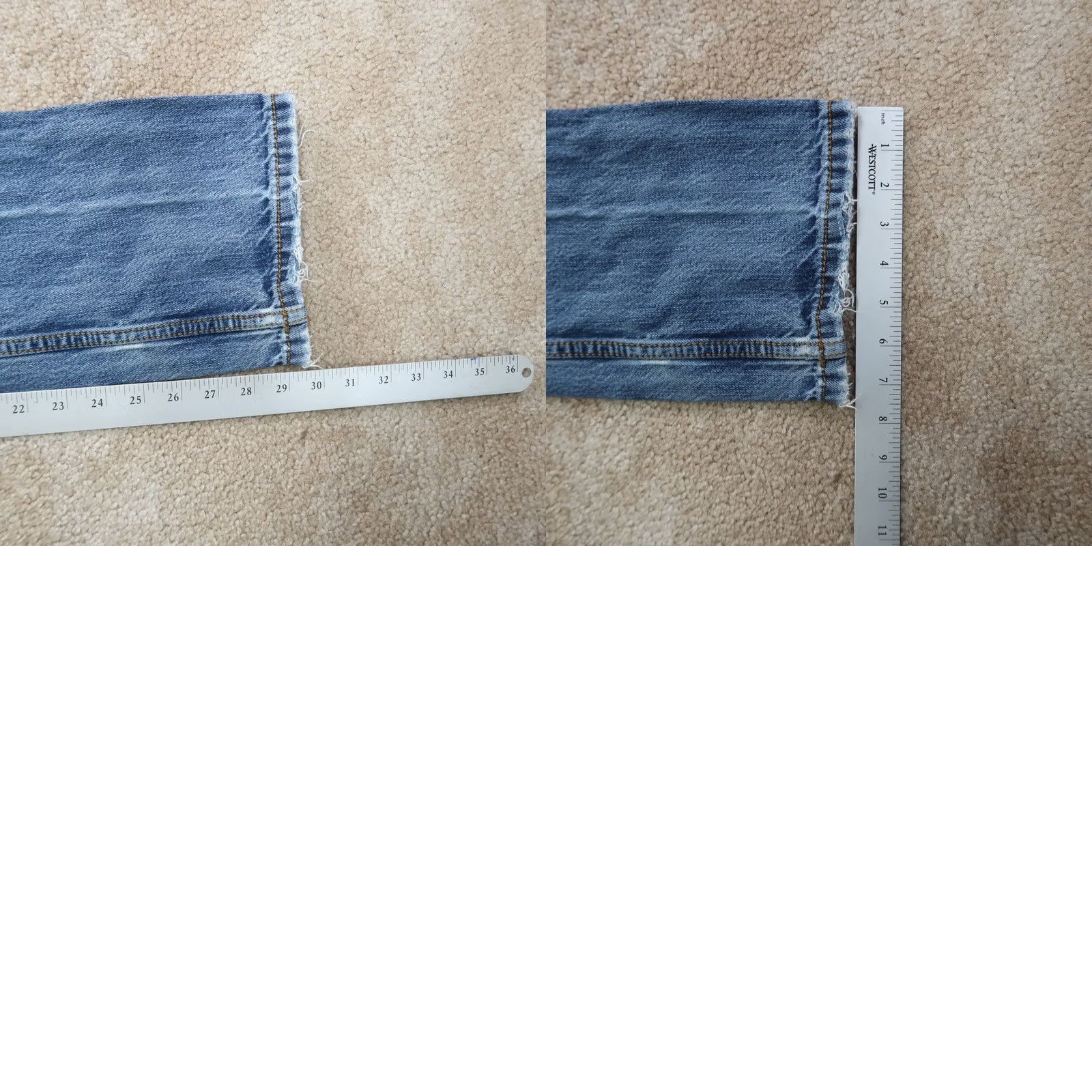 Vintage Aeropostale Jeans men’s 28x30 Blue Denim Bootcut Distressed 5-Pocket Regular Rise Mid Size US 28 / EU 44 - 9 Thumbnail