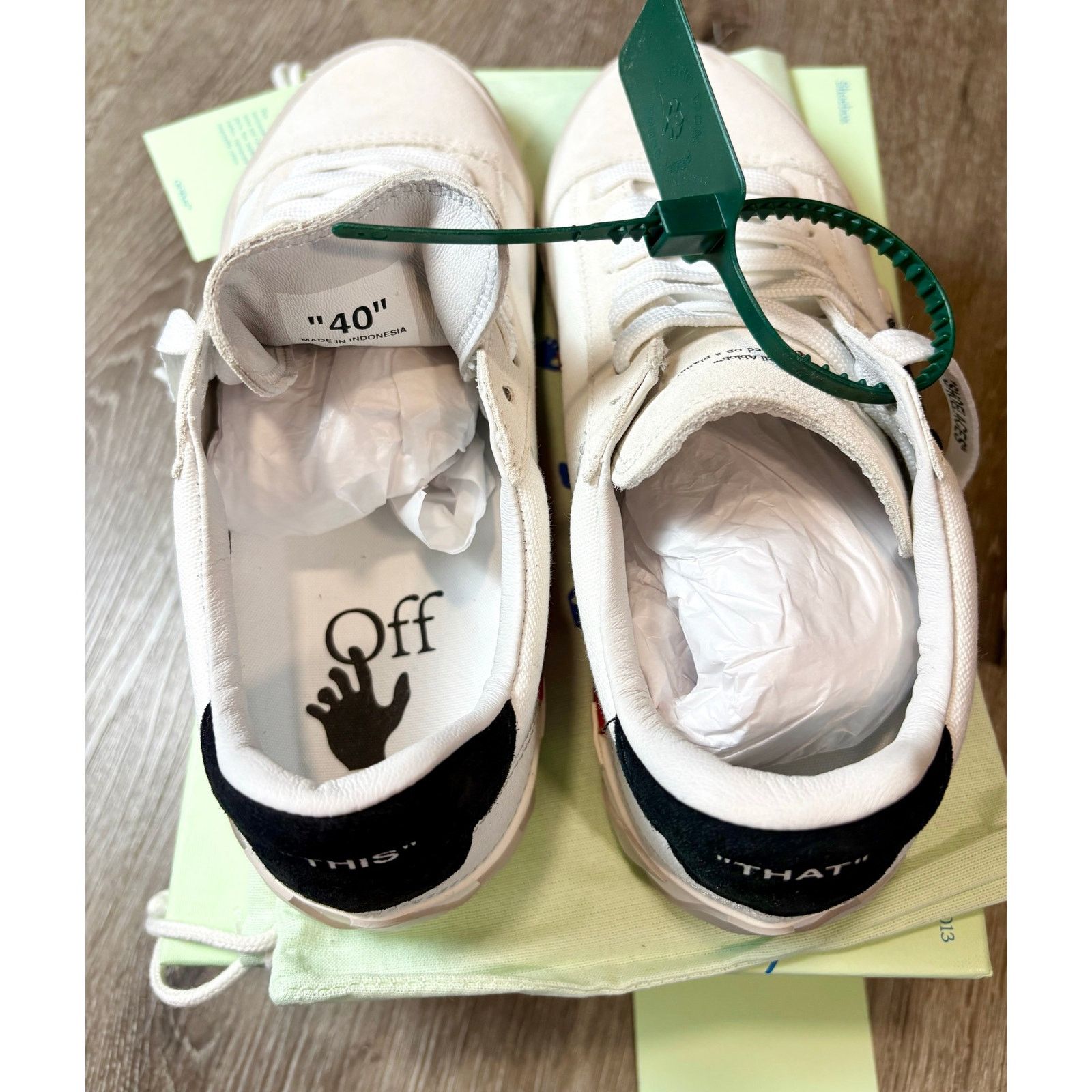 Off-White NIB - Off-White Low Top Vulcanized Sneakers - Blk/Wht EU 40 Size US 9.5 / IT 39.5 - 6 Thumbnail