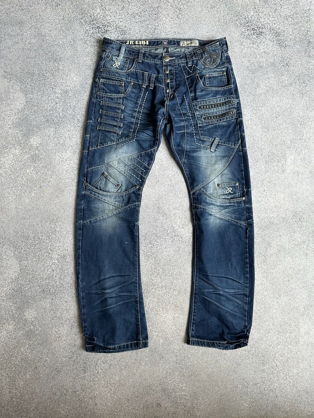 image of Archival Clothing x Vintage Japrag Japanese Archival Multipocket Jeans in Navy, Men's (Size 36)