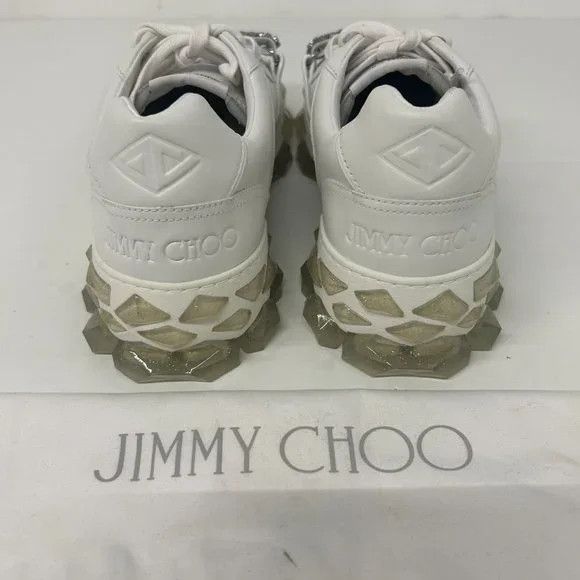 Jimmy Choo Jimmy Choo Men's White Diamond X Strap Low Sneakers - EU43 Size US 10 / EU 43 - 6 Thumbnail