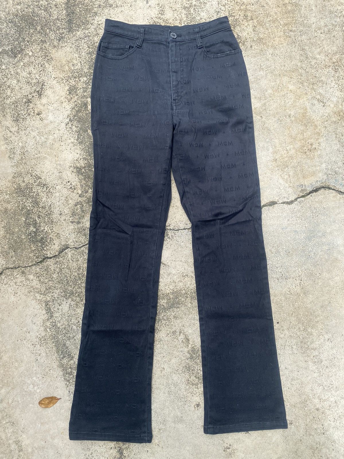 Designer × If Six Was Nine × MCM MCM Monogram Flare Stretchable Casual Pants Size US 26 / EU 42 - 1 Thumbnail