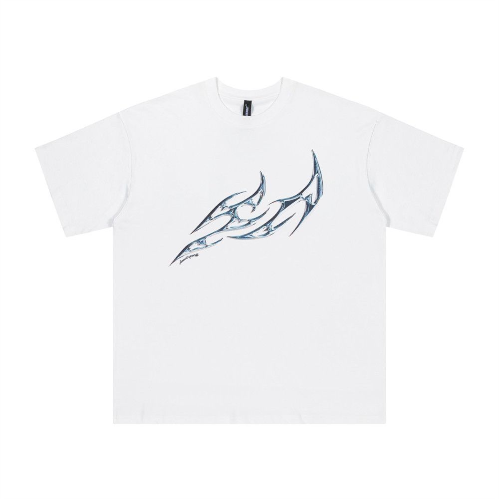 image of Tee Y2K Retro Style Graphic T Shirt in White, Men's (Size Large)