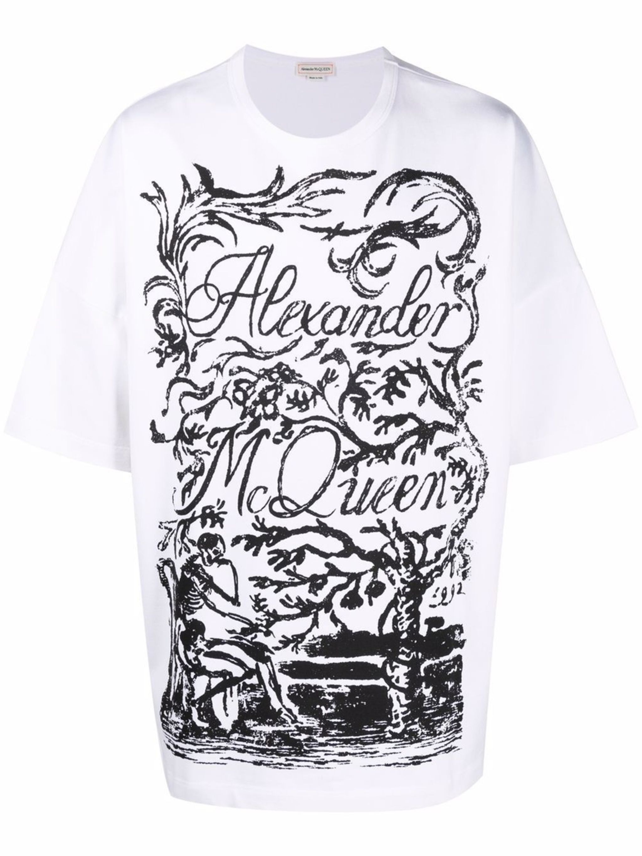 Alexander McQueen o1y1024 T-Shirt In White Size US XL / EU 56 / 4 - 1 Thumbnail