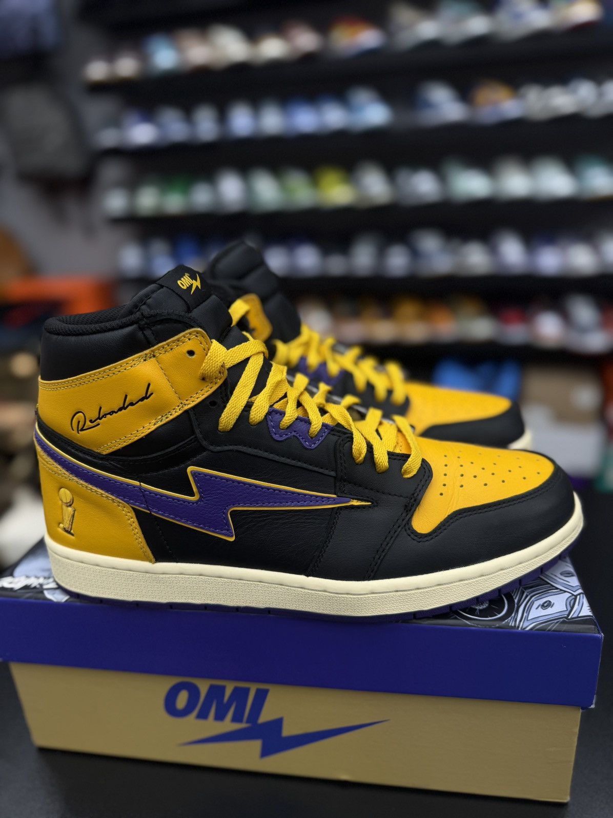 OMI In Hellcat Sneakers Kobe Lakers Colors Size 13US