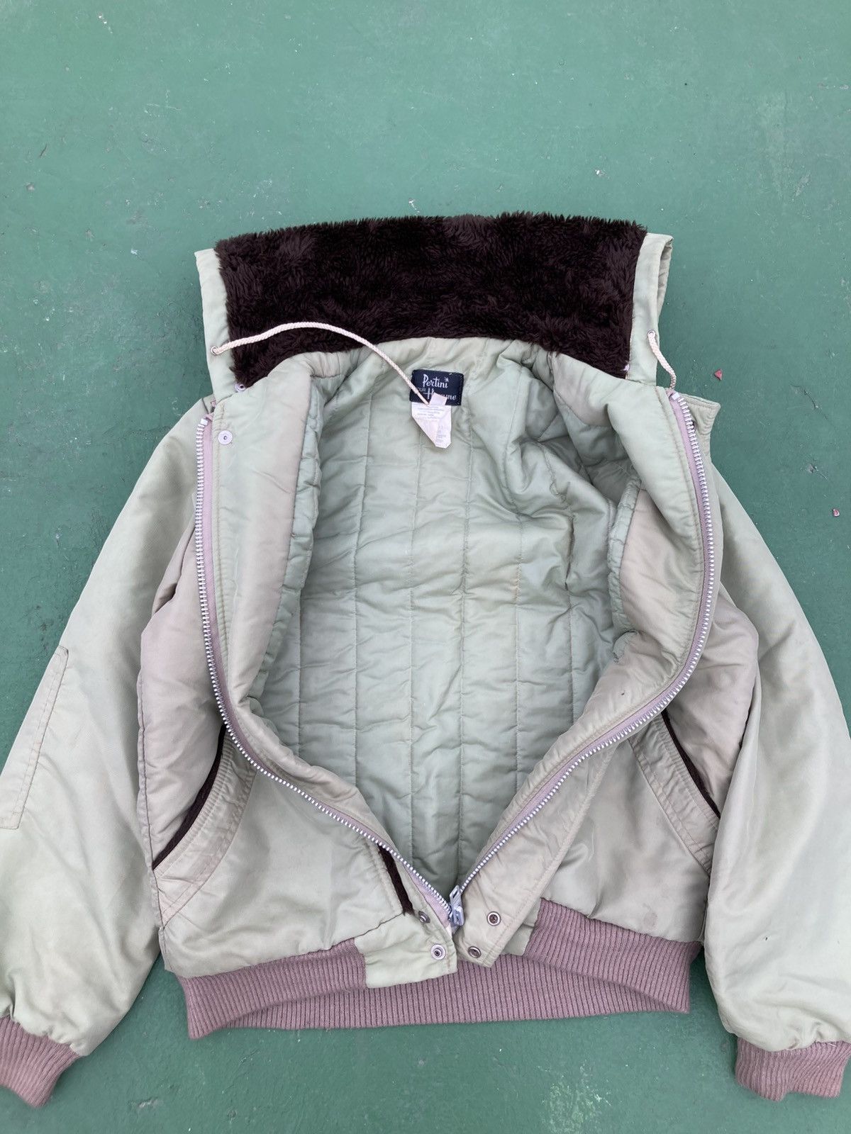 Vintage 80’s Pertini Faux Fur Hood Zipper Gimmick Bondage Jacket Size US L / EU 52-54 / 3 - 11 Thumbnail