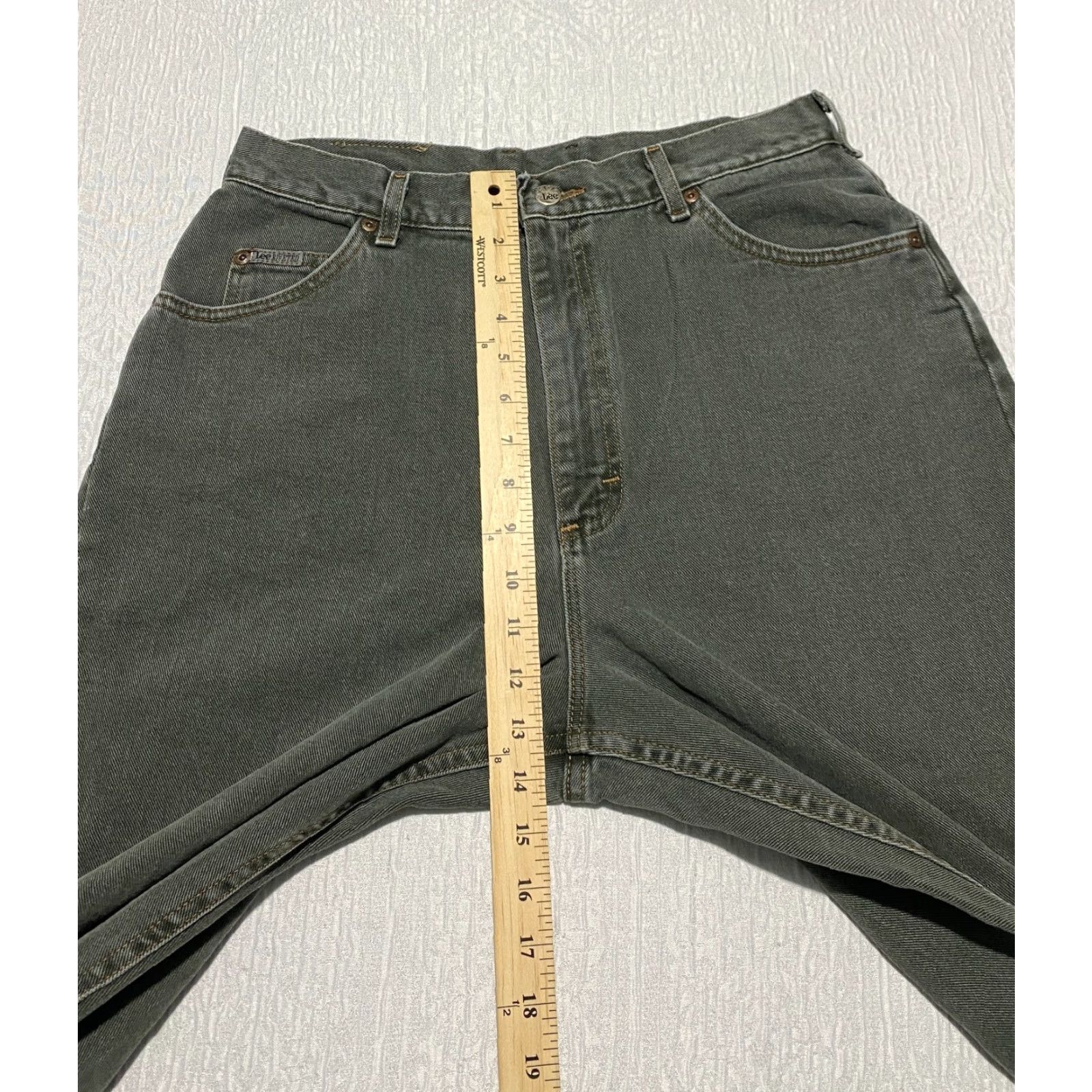 Lee VINTAGE Lee Jeans Womens Size 16 Petite Green 28in Inseam Tapered 5-Pocket Denim USA Size 30" / US 8 / IT 44 - 5 Thumbnail
