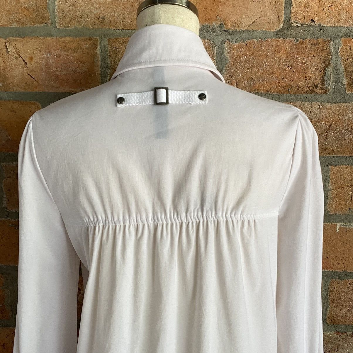 Japanese Brand Ozz Croce Y2K Punk White Embroidered Long Dress Shirt Size M / US 6-8 / IT 42-44 - 21 Thumbnail