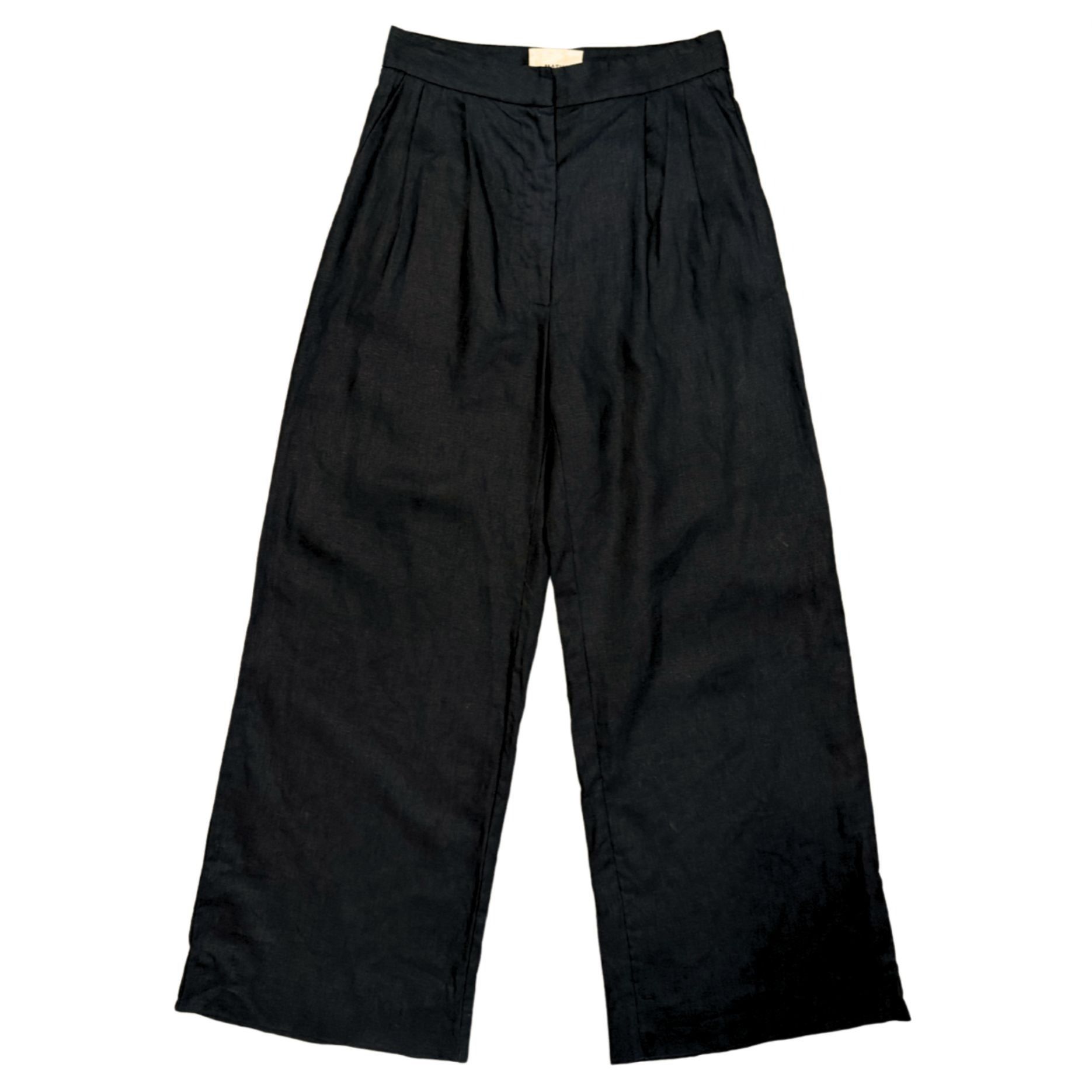 Other MATIN Herringbone Black Wide Leg Linen Pleat Trouser Pant Size 26" / US 2 / IT 38 - 1 Thumbnail