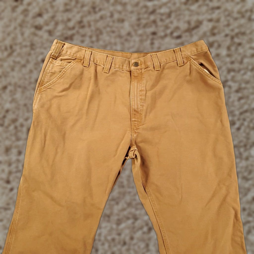 Carhartt Carhartt Canvas Pants Mens 46x30 Brown Relaxed Fit Carpenter 100097 211 Size US 30 / EU 46 - 1 Thumbnail