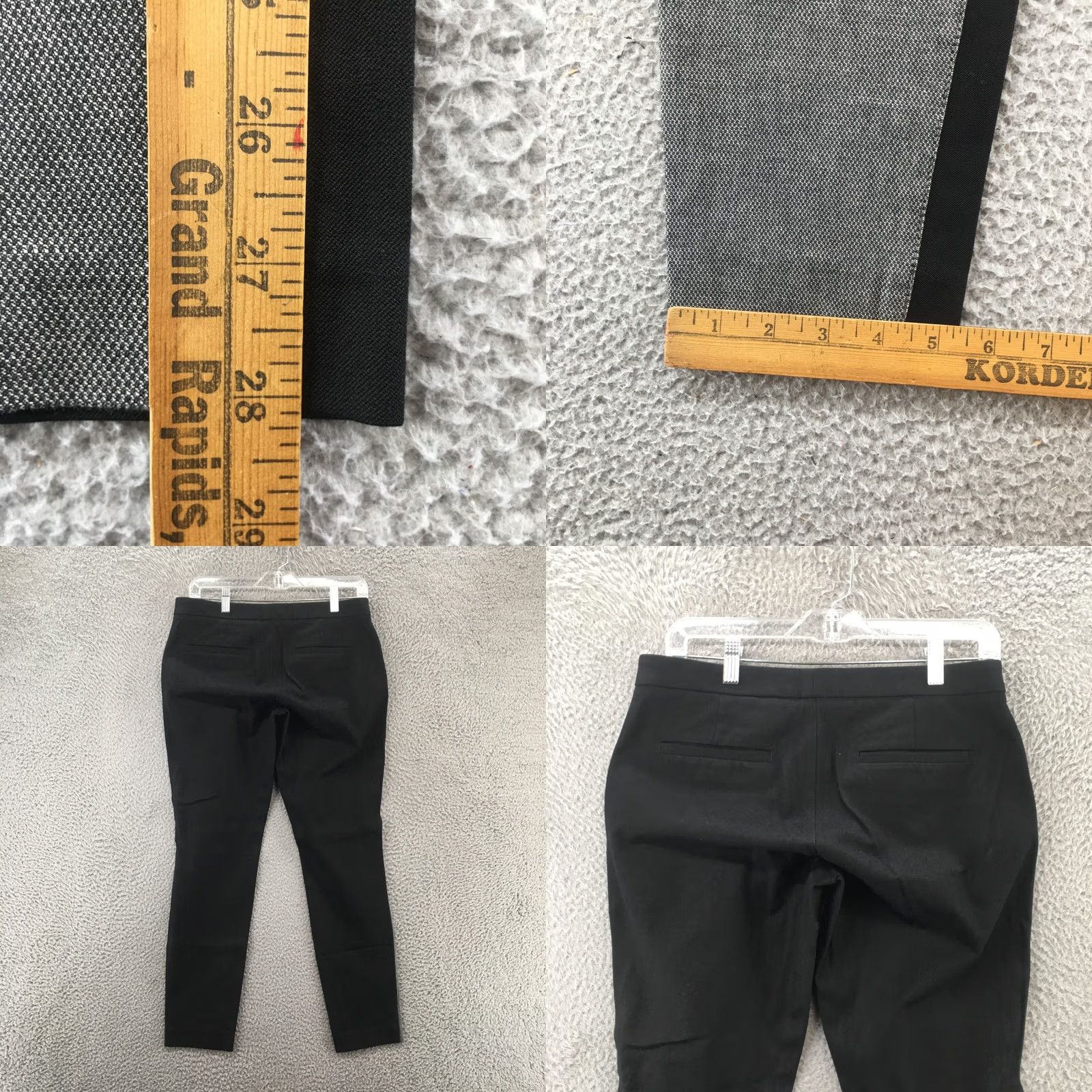 Banana Republic Banana Republic Sloan Skinny Pants Womens 4 Black Cotton Blend Mid Rise Zip Fly Size 27" / US 4 / IT 40 - 8 Thumbnail